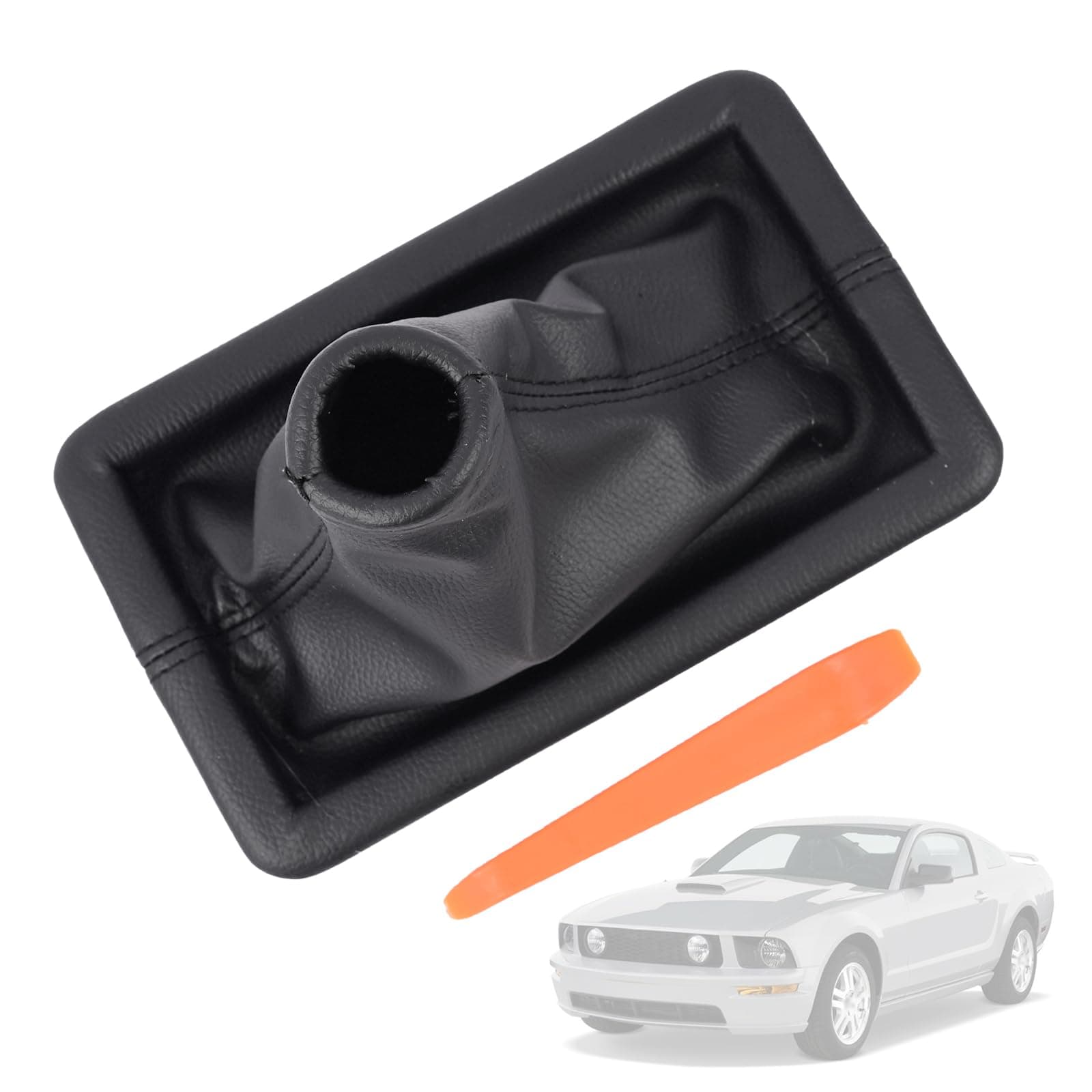 Shift Boot 8R3Z-7277-AA Shifter Boot Cover Fit for Ford Mustang 2005 2006 2007 2008 2009 Manual Transmission Gear Change Lever