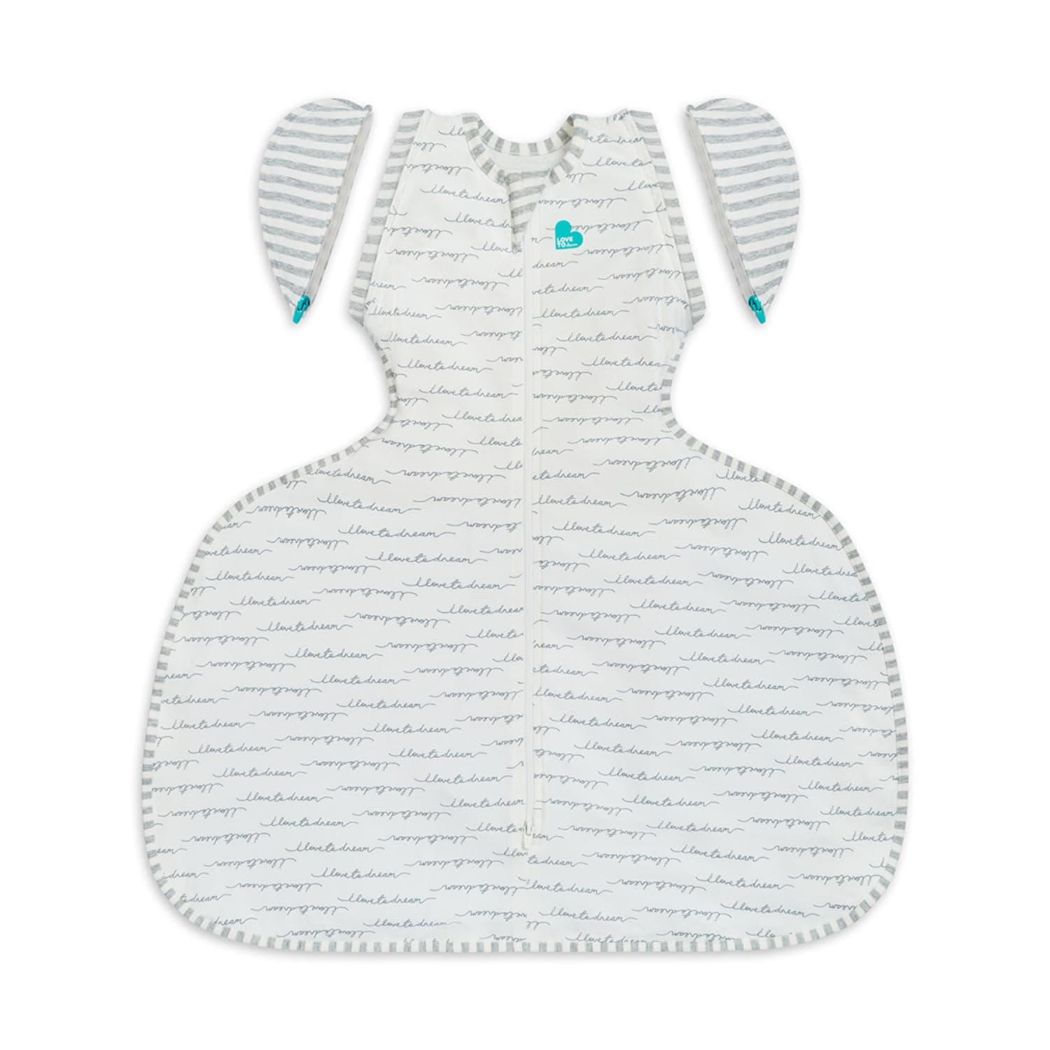 Love to Dream Swaddle UP Transition Bag Warm - Patented Zip-Off Wings, Gently Help Baby Safely Transition from Being Swaddled to Arms Free - Medium 13-19 lbs, White