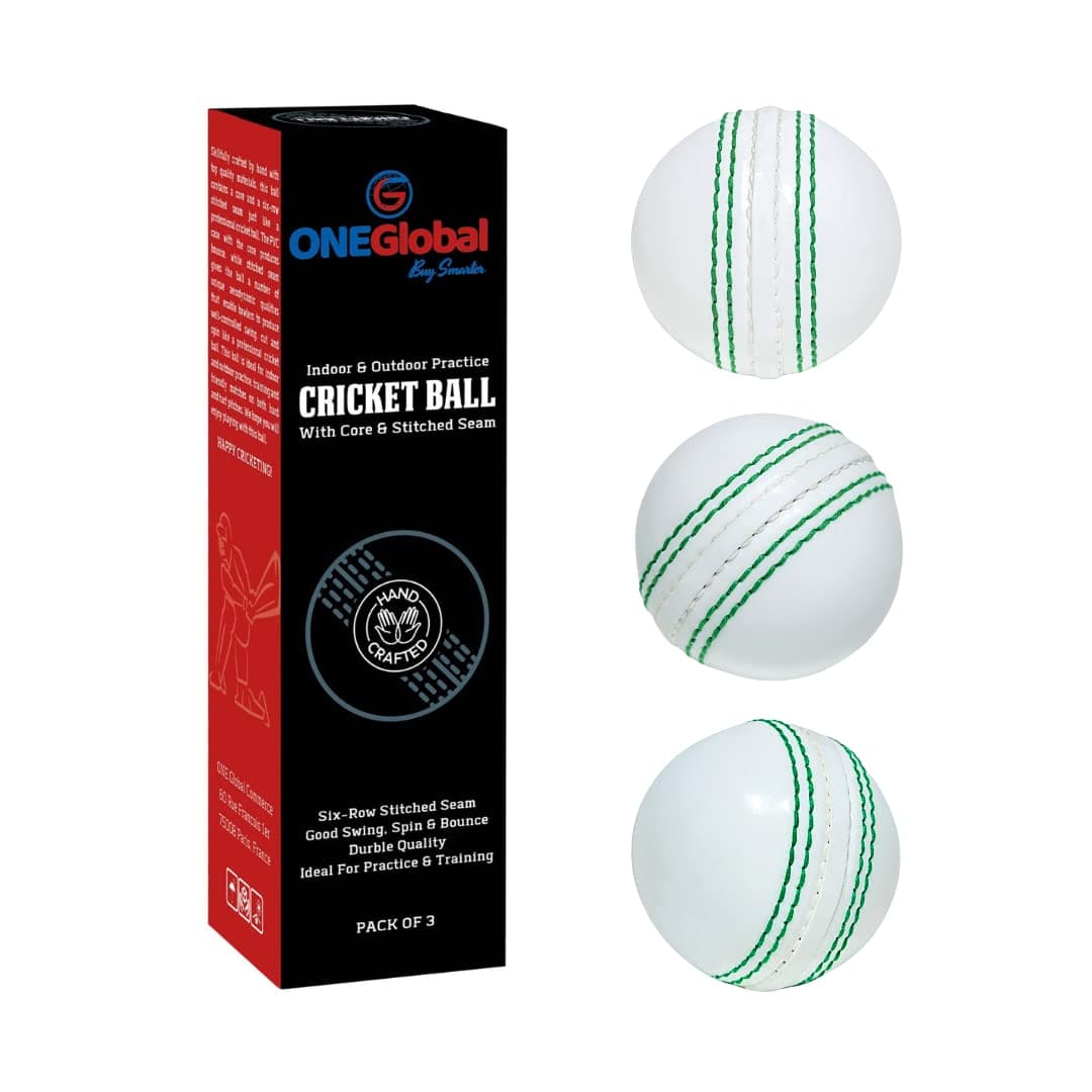 – Incrediball Soft Practice Cricket Ball | Outdoor & Indoor Rubber Cricket Ball With Core & Stitched Seam | For Practice, Honing Skills & Family Fun | Senior and Junior Sizes