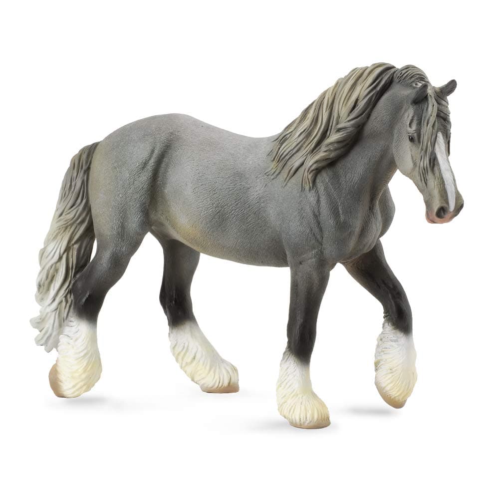 Shire Horse Mare, Grey, 6.7"L x 4.8"H