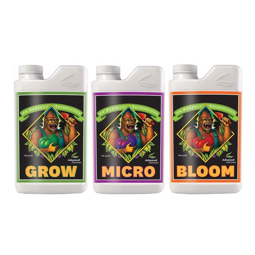 Advanced Nutrients pH Perfect Grow, Micro, Bloom 4L, 3-Part Base Nutrient, 4 Liters Each : 4 Liters Each