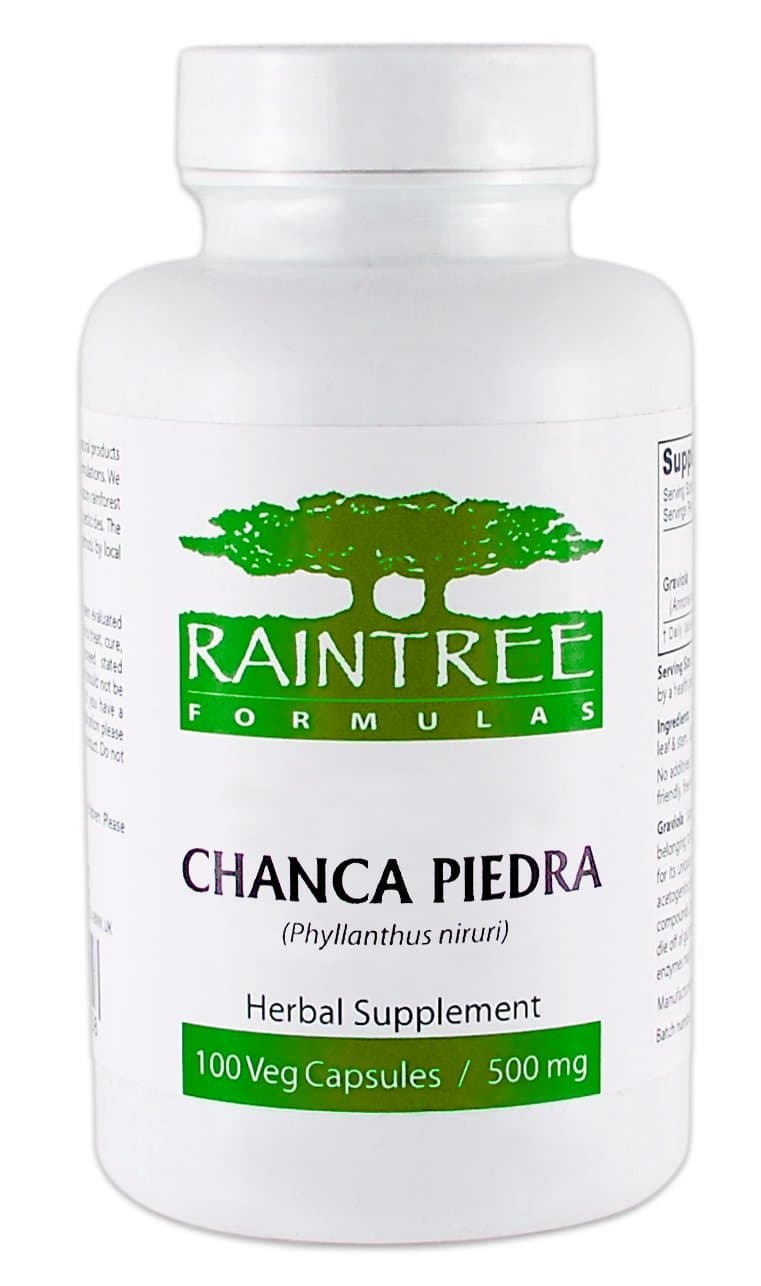 Raintree Formulas Chanca Piedra (Stone Crusher) 500mg 100 Veg Caps. Kidney & Bladder Support