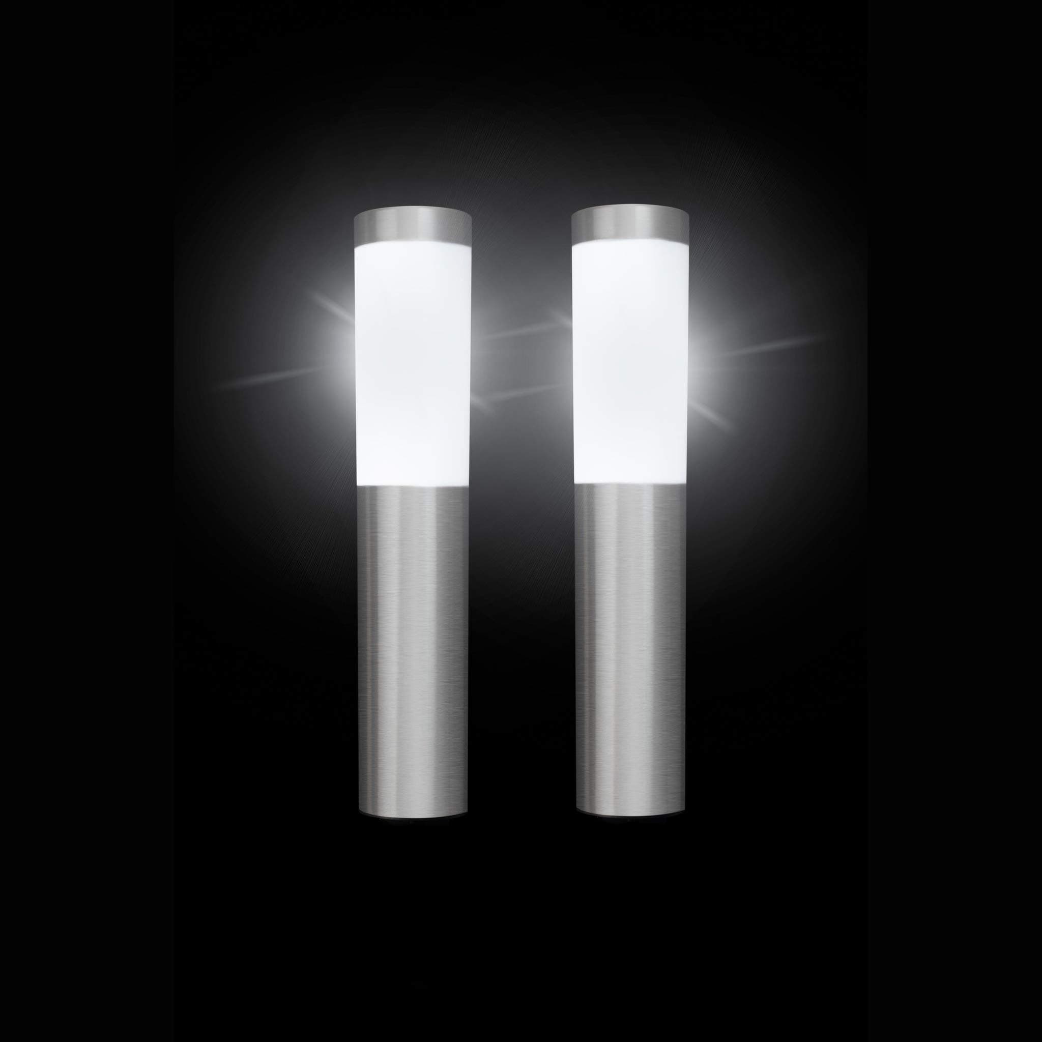 Oscar Solar Powered Post Lights (set of 2) - Waterproof and comes with Built-in Night Sensor and Ground Spikes - Lamp for Outdoor, Patio, Yard, Walkway, Driveway, Garage, Shed, Border, Decoration Ornament and Path by SPV Lights: The Solar Lights & Lighting Specialists (Free 2-year Warranty)