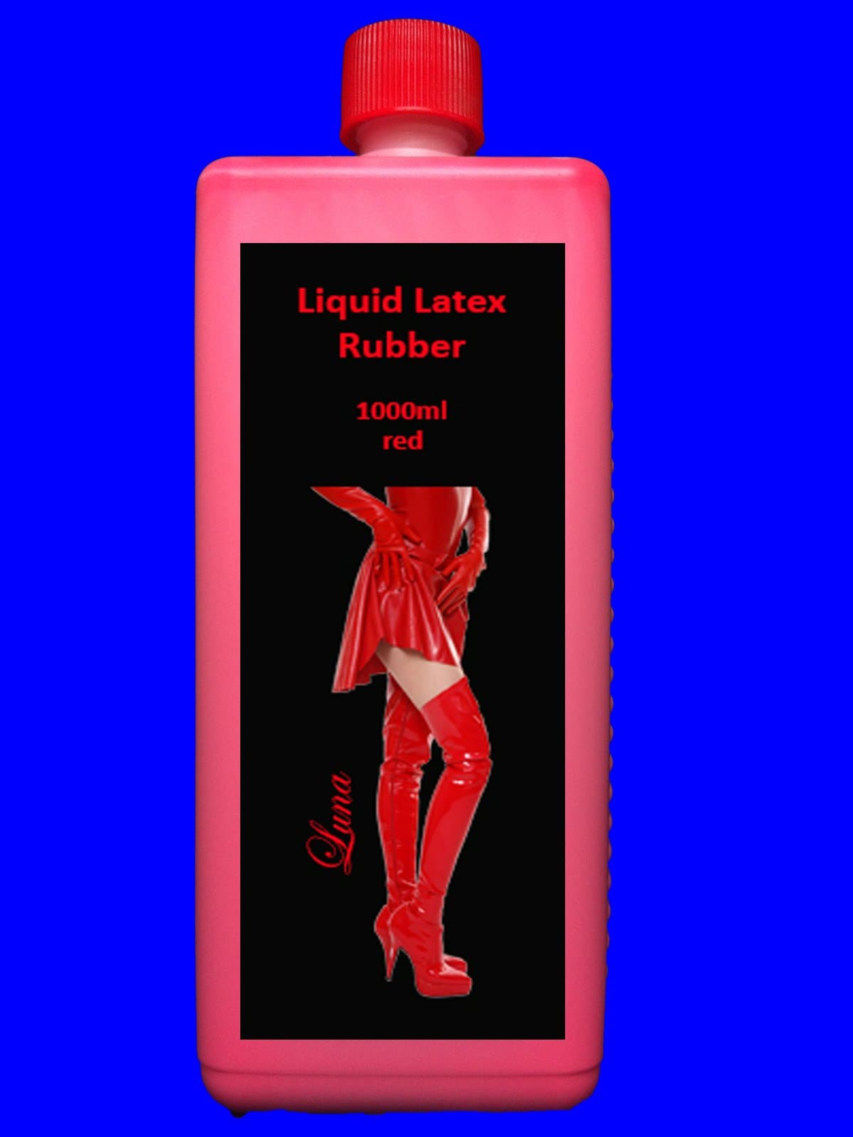 Liquid Latex 1 Litre Red Liquid Latex Rubber Natural Rubber Latex Rubber 1000 ml – Make your own latex clothing outfit! Liquid Latex