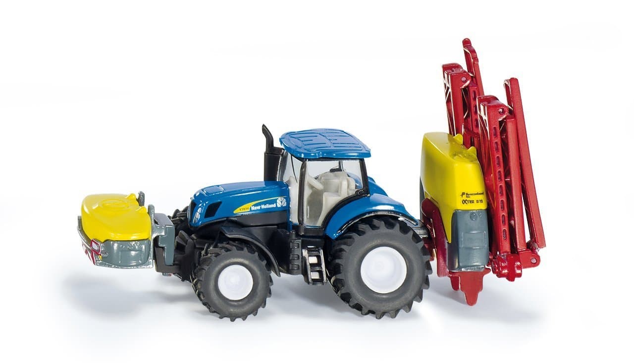 1799, New Holland Tractor with Kverneland Crop Sprayer, 1:87, Metal/Plastic, Blue, Folding boom