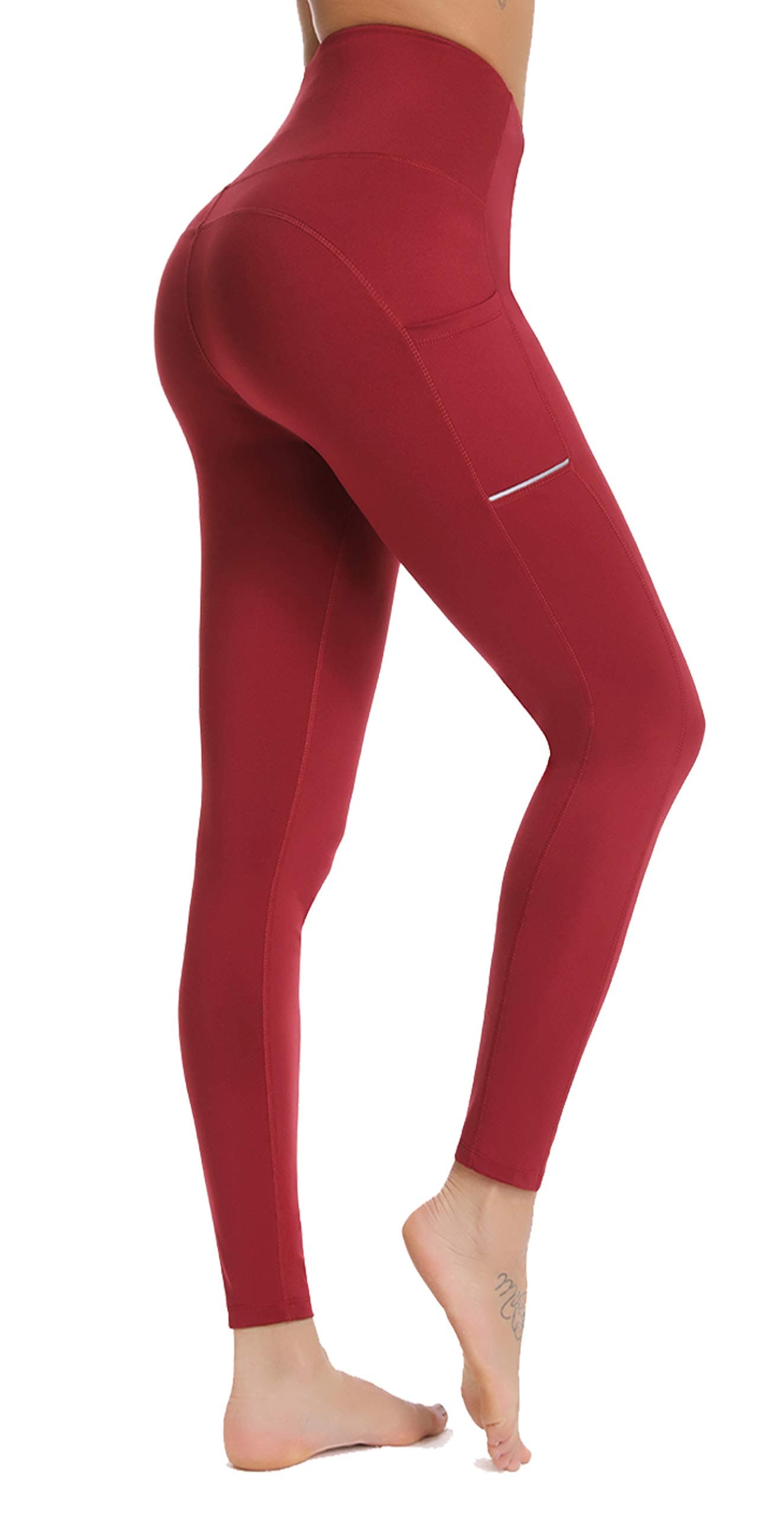 Leggings with Pockets for Women, High Waisted Tummy Control Workout Leggings for Women