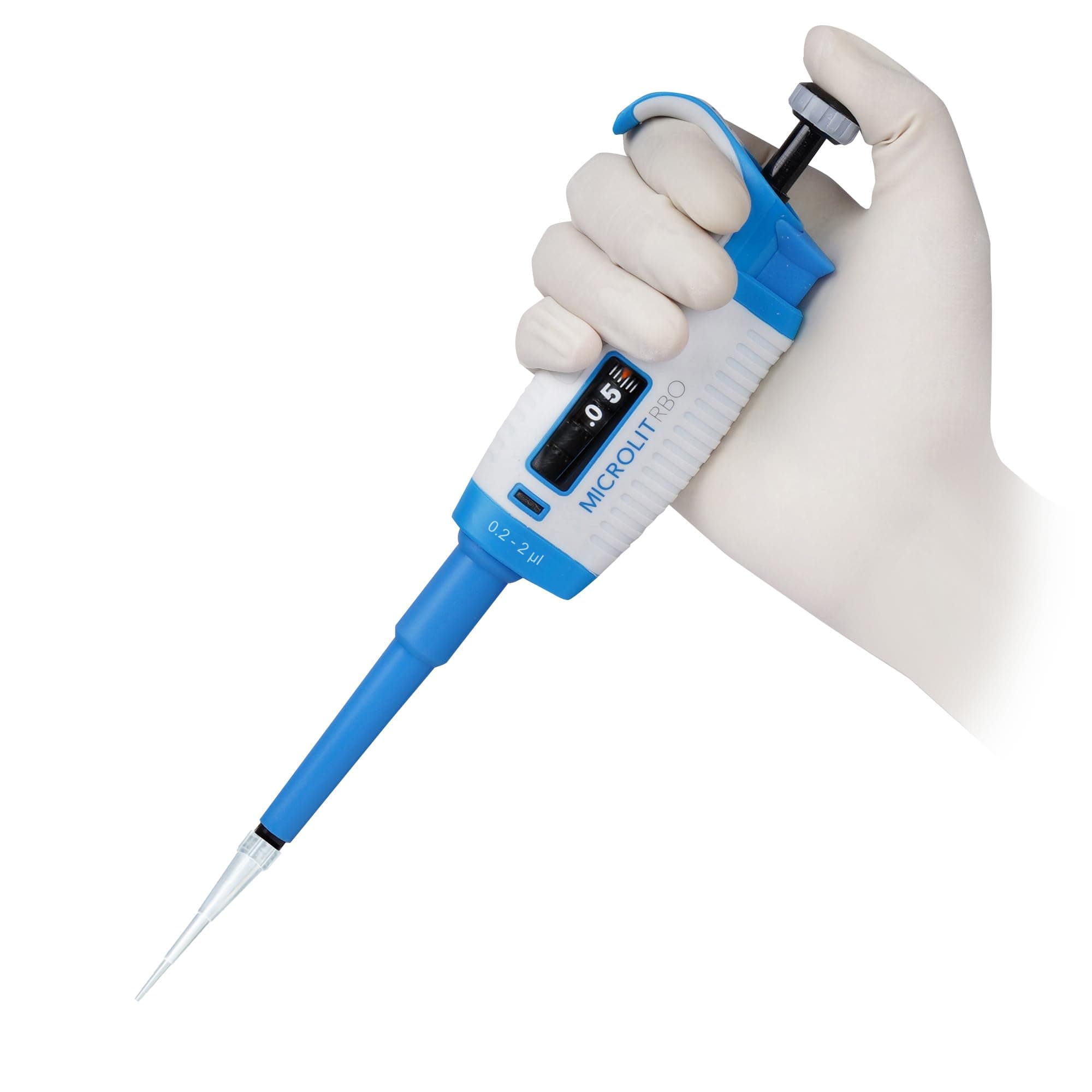 Single-Channel Pipettes with Adjustable Volume, Accurate and Calibrated Micropipette for 0.2-2ul Liquid Capacity, Compatible with 10ul Pipette Tips