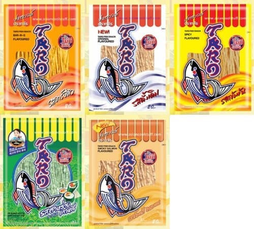 5 Packs of Mixed Flavour - Taro Fish Snack - No Fat