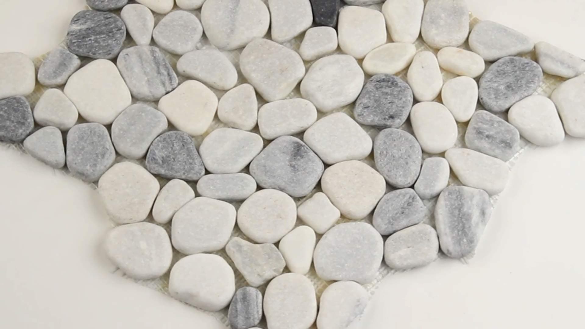MS International 12 in. x 12 in. Black/White Pebbles Marble Mosaic Floor & Wall Tile - Box of 5 sqf