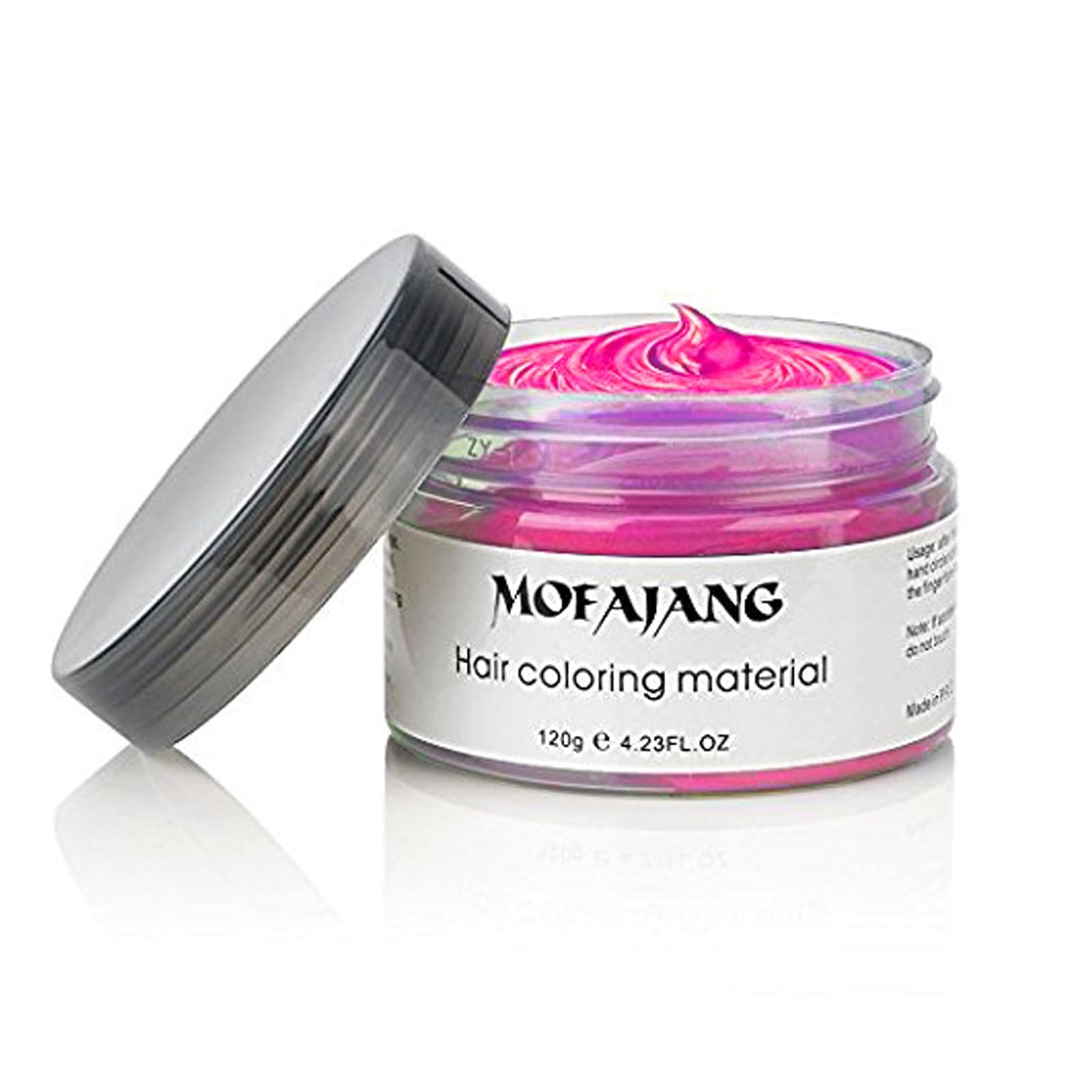 Pink Temporary Hair Wax Color 4.23 oz - Easy Washout Temporary Hair Color Wax for Halloween Cosplay, Party