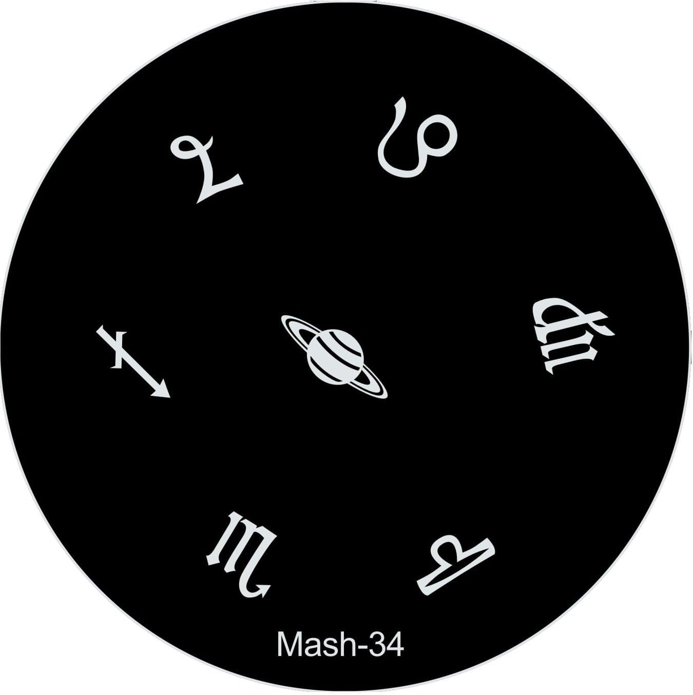 MASH Nail Art Stamp Stamping Image Plate No 34