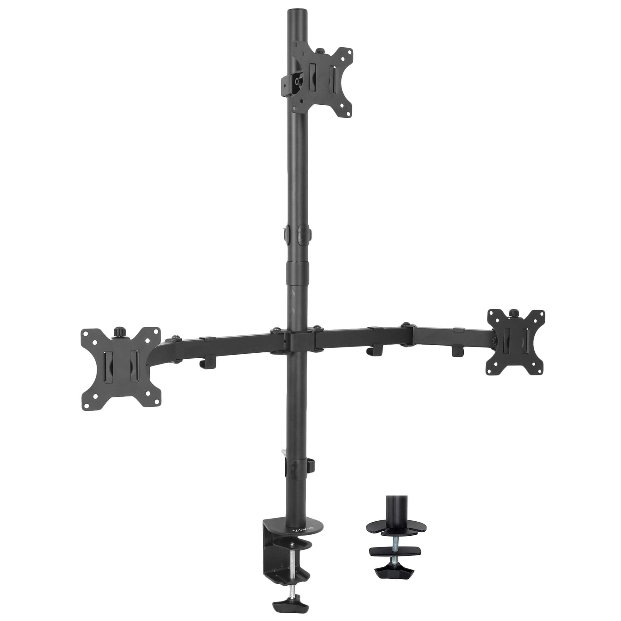VIVO STAND-V003T Triple LCD Monitor Desk Mount Stand Heavy Duty Fully Adjustable 3 Screens up to 30"