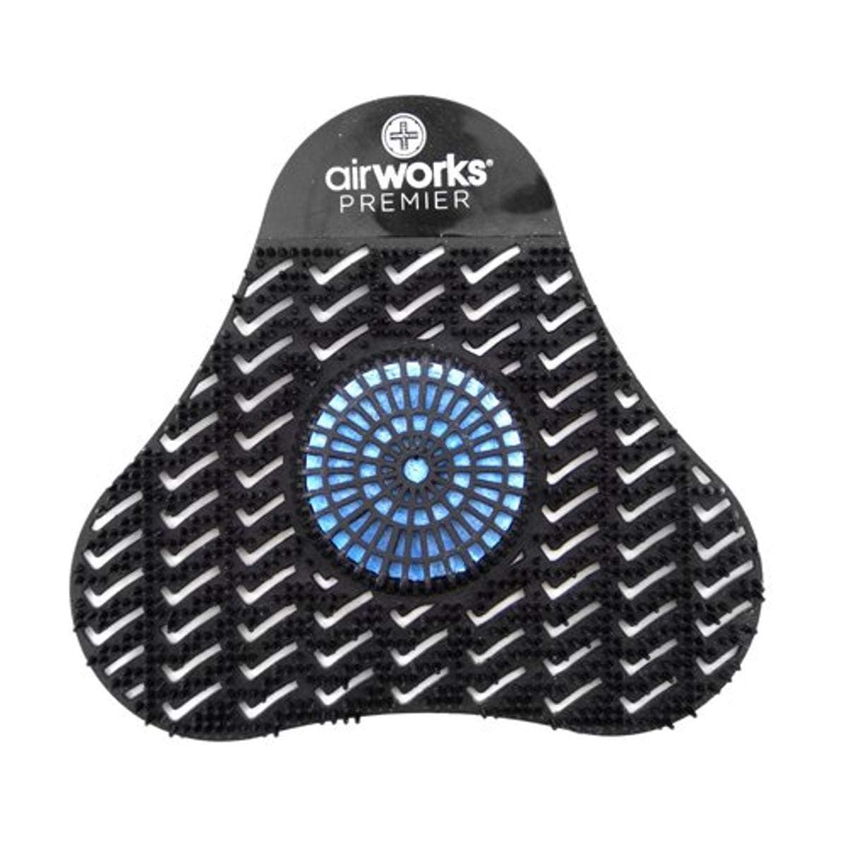 AirWorks AWSP235 Premier Urinal Screen with Block, Midnight Sky, Black, 5" Height x 4" Length (Pack of 12)