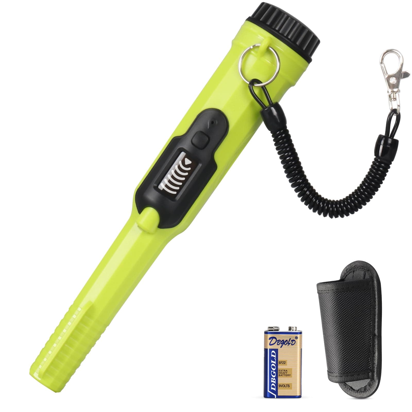 Metal Detector Pinpointer with LCD Display, IP68 Full Waterproof Handheld Pin Pointer Wand, 3 Modes Pinpointing Treasure Hunting Tool Accessories with Belt Holster for Adults and Kid, Battery Included