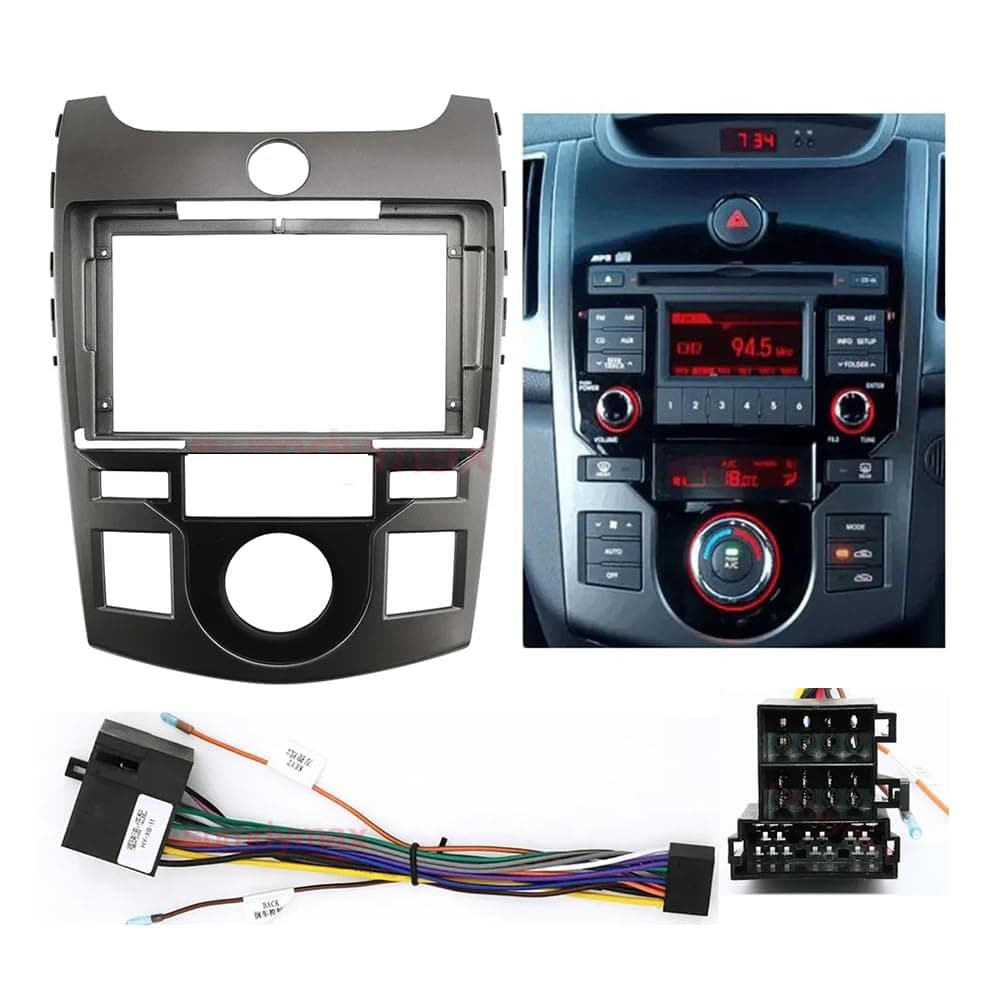 Fits for KIA Forte Cerato 2008-2013 Car Radio Stereo Fascia Frame Double DIN 9 inch Dash Installation Mounting Kit