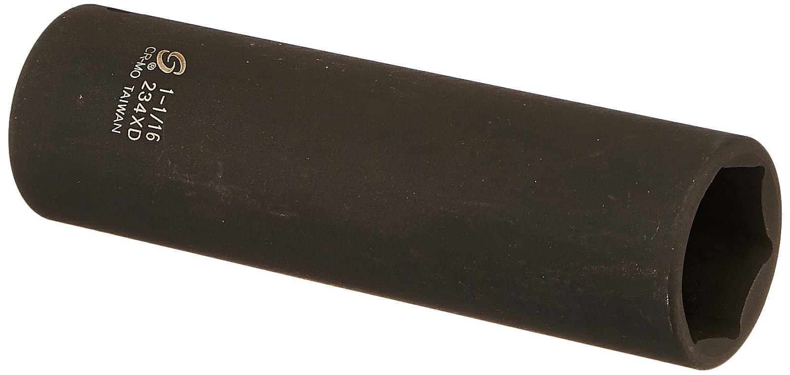 SUNEX TOOLS 234xd 1/2-Inch Drive 1-1/16-Inch Extra Deep Impact Socket