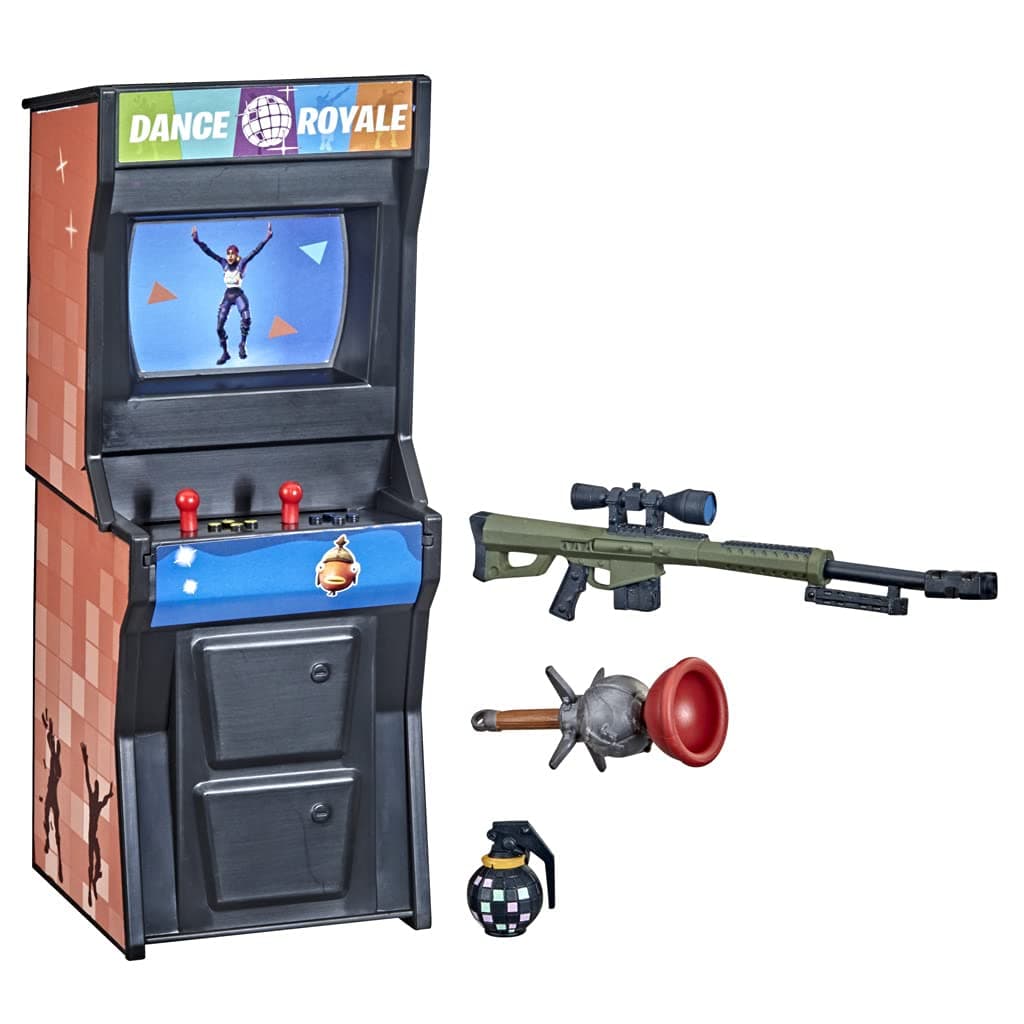 Victory Royale Series Arcade Collection Orange Arcade Machine Collectible Toy with Accessories - Ages 8 and Up, 6-inch