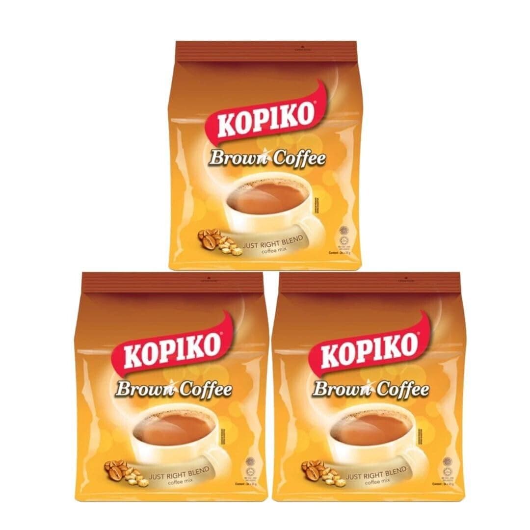Kopiko Brown Coffee Mix Malaysia Instant Coffee 10 Sachets 275g (Pack of 3)