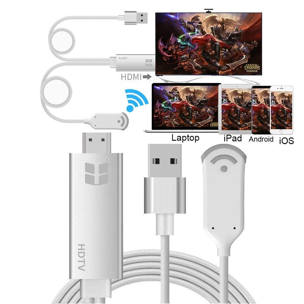 Wireless Display Adapter, HuiHeng WiFi Wireless HDMI Dongle 1080P HDTV Adapter, Support DLNA & Miracast & AirPlay Mirroring Screen for iOS Android Smartphones Wiondows MacOS Laptops