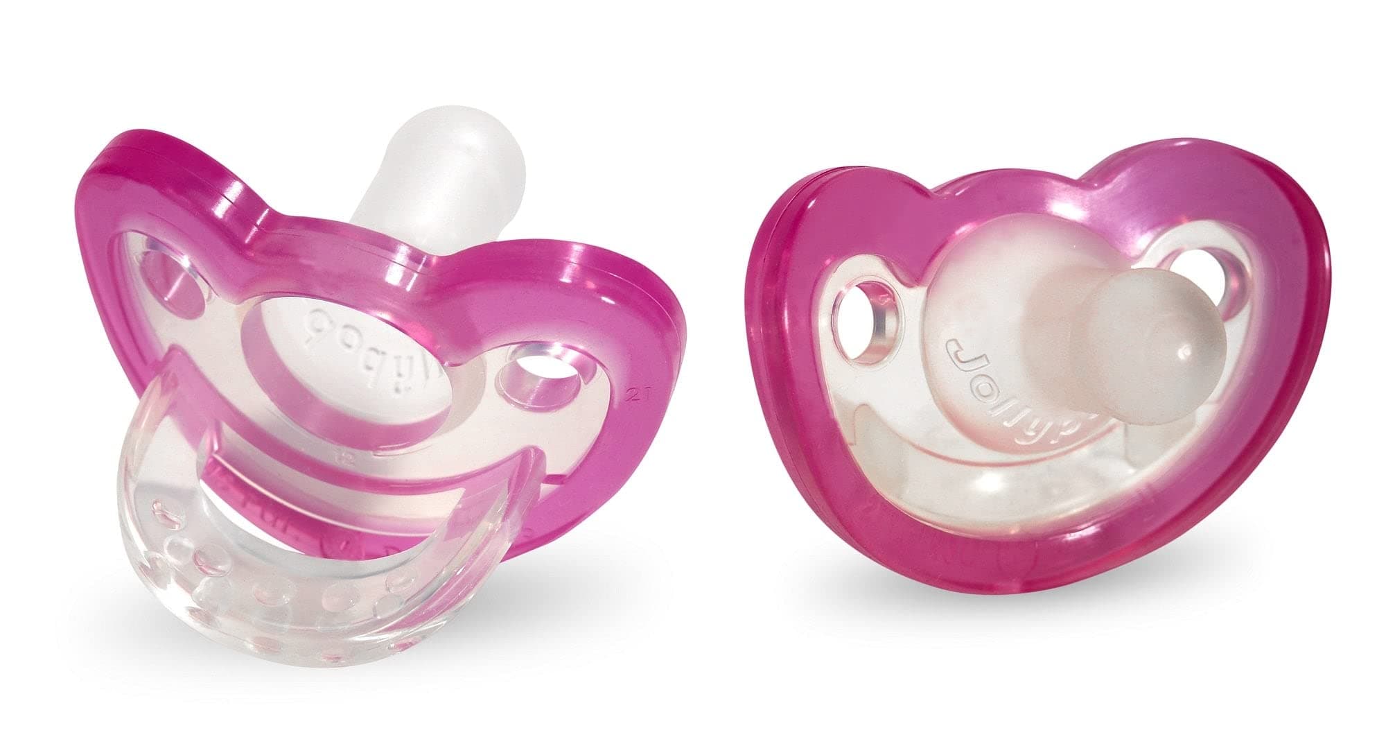JollyPop Baby Pacifier Unscented (0-3 months, pink)