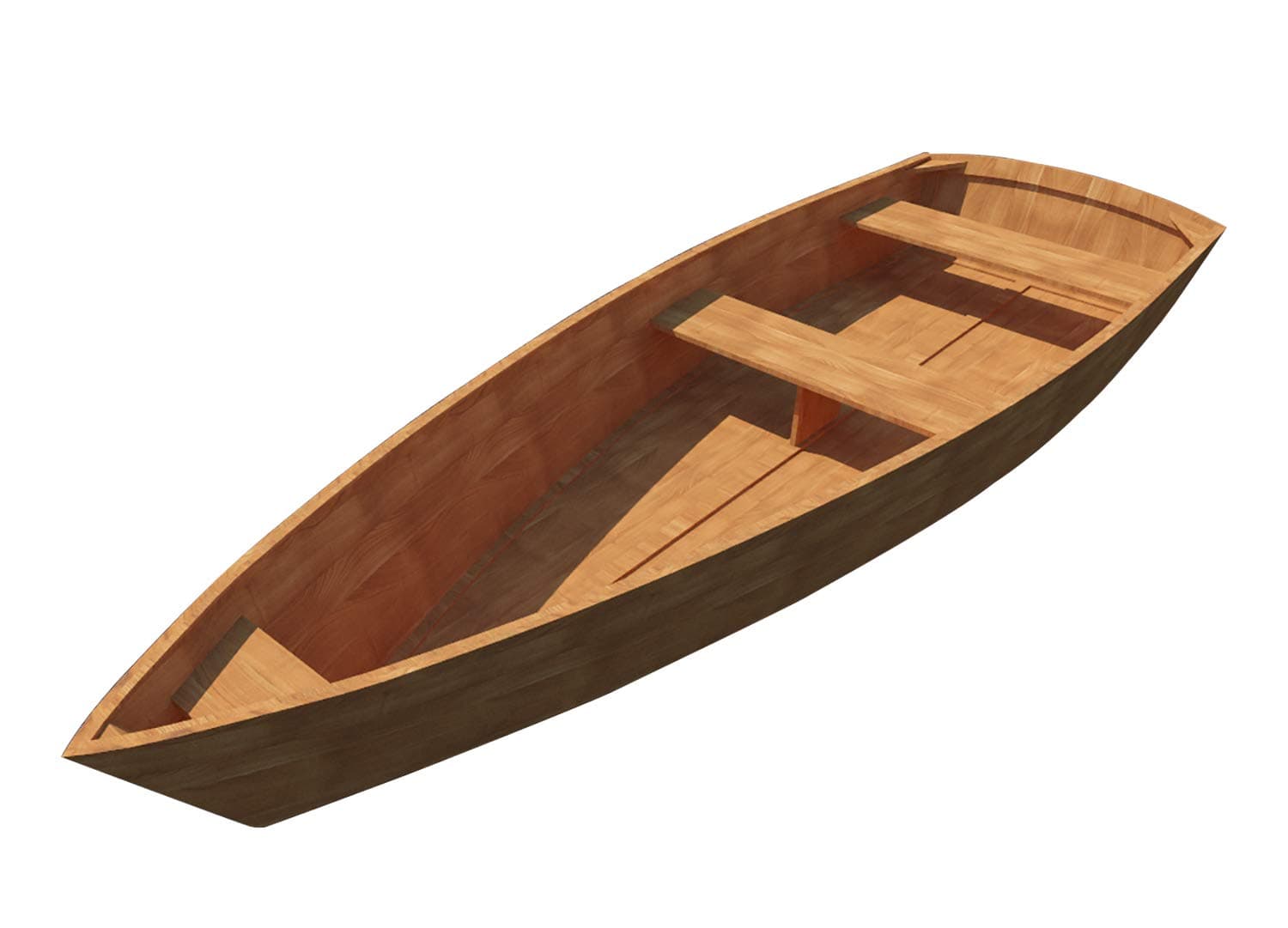 Row Boat Plans DIY Wooden Rowboat Skif Dory Canoe 11' x 3' Rowing Craft Build