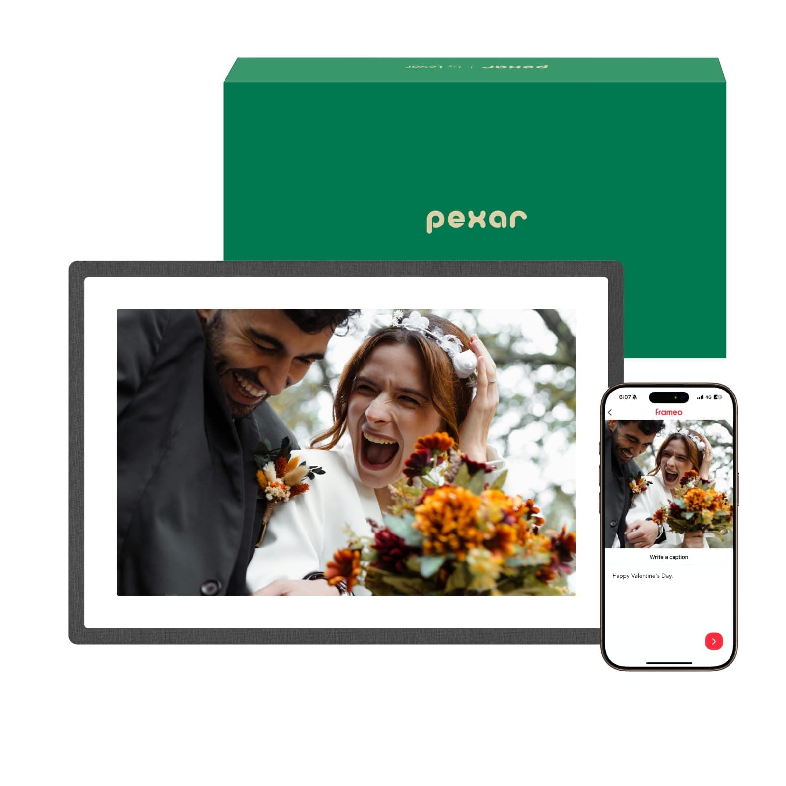 Digital Picture Frame (Powered by Lexar), 10.1-inch Anti-Glare IPS Touch Screen, Wi-Fi Digital Photo Frame with 32GB Storage for Home, Gifting, Share Photos/Videos via Frameo APP