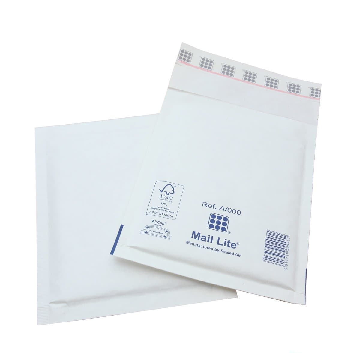Mail Lite Size A/000 110 x 160 mm Padded Envelope - White (Pack of 100)