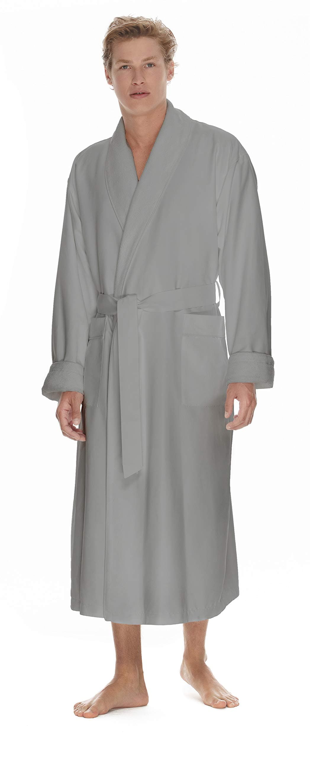 BOCA BT TERRY Men's Boca Terry Microfiber Robe Classic Luxury