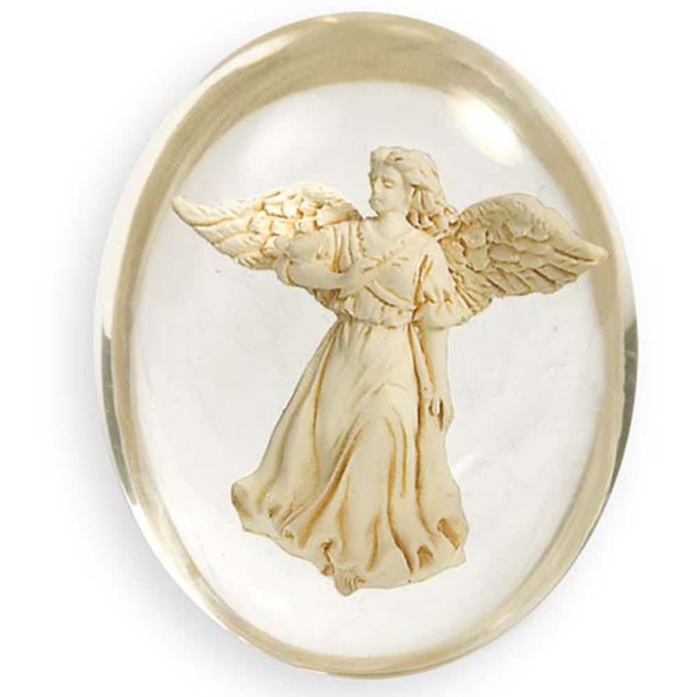 8706 Healing Angel Worry Stone, 1-1/2-Inch, White