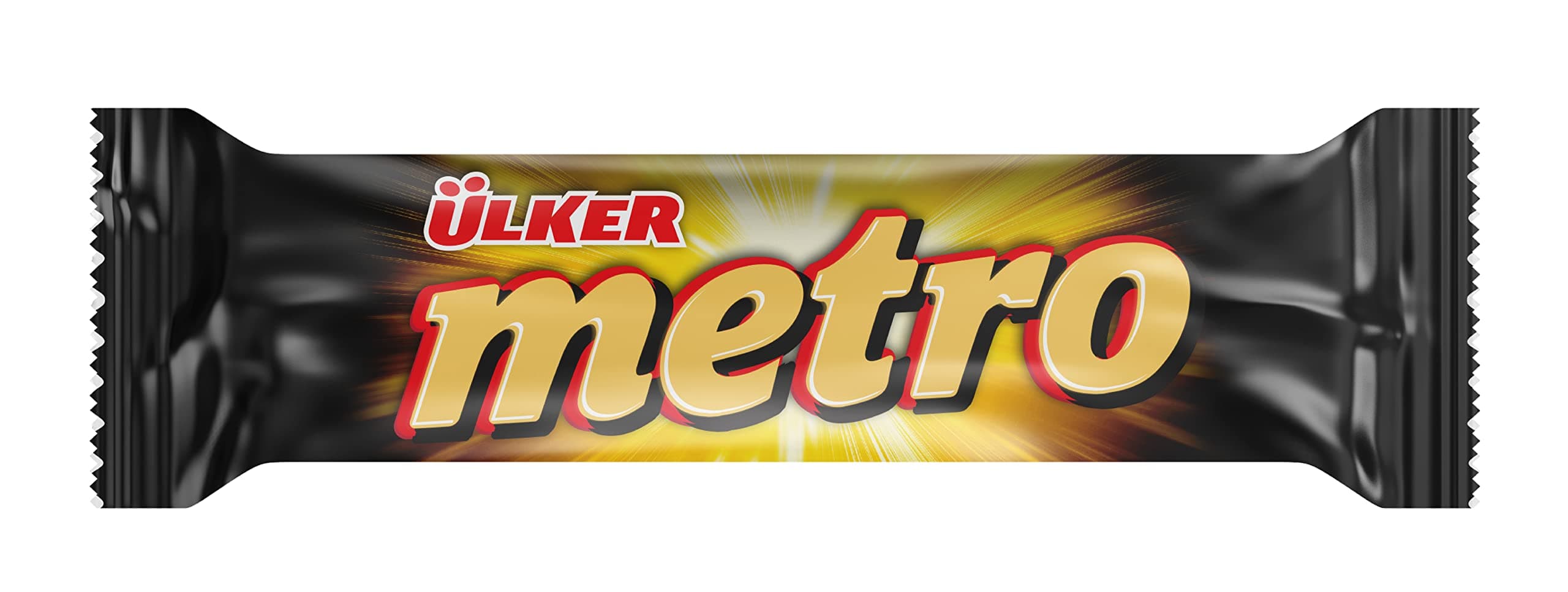 Ulker Metro Milk Chocolate Coated Bar with Caramel and Nougat, Pack of 24 x 40 g