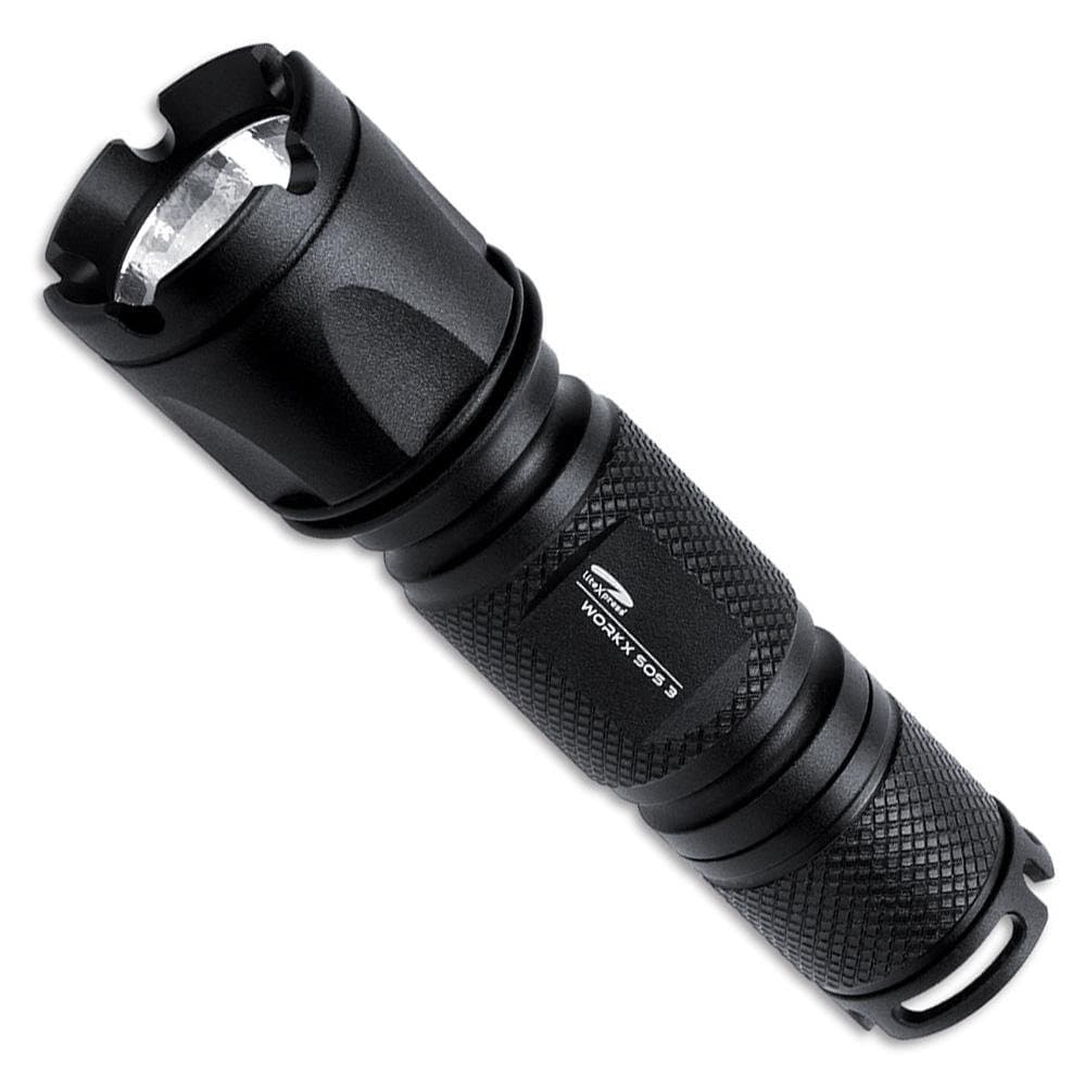 LiteXpress LXL432001 Led Aluminium Flashlight Workx SOS 3 with 1x AA/ 62 Lumens (ANSI)