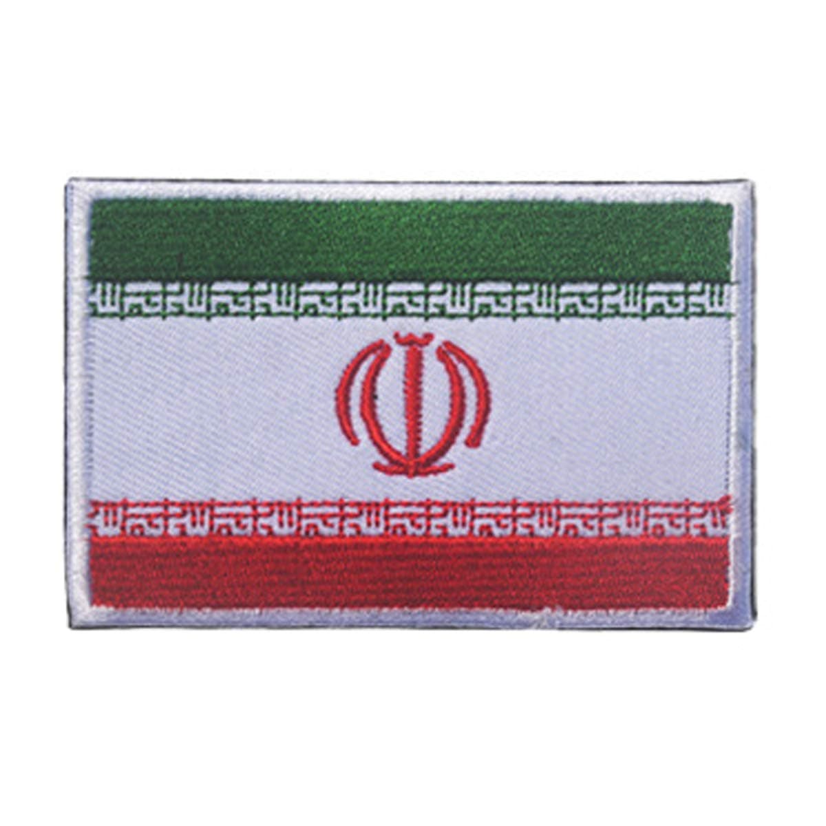 2 PCS GreatPlus Iran Flag Patch Embroidered Military Tactical Morale Patches Applique Fastener Hook and Loop