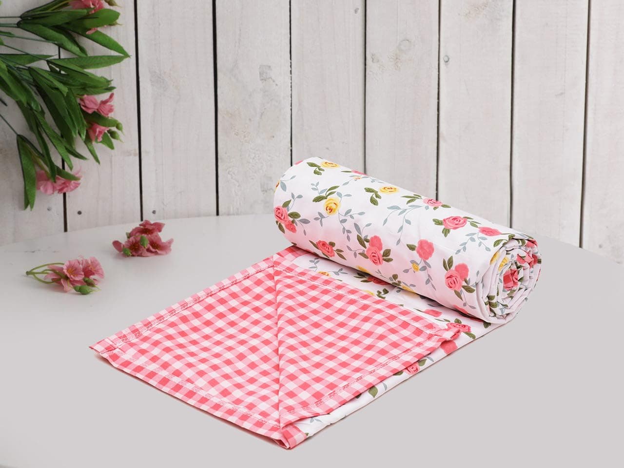 COZY FURNISH Super Soft Brushed Microfiber Cotton 3 Layer Breathable Single Dohar Lightweight Warm Bed Dohar 57X87(Inches) 144X220(CM) Flannel Dohar Throws for Bed