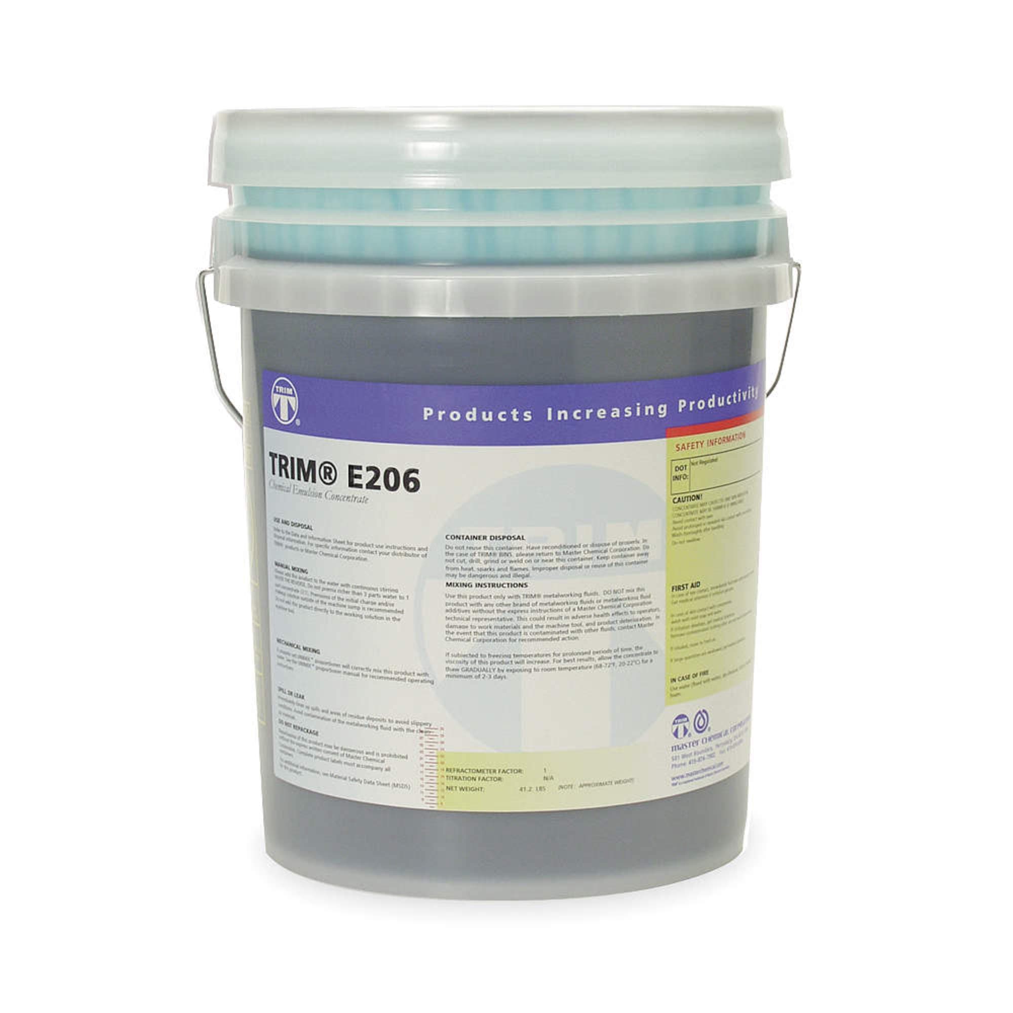 TRIM Cutting & Grinding Fluids E206N/5 Long Life Emulsion, 5 gal Pail