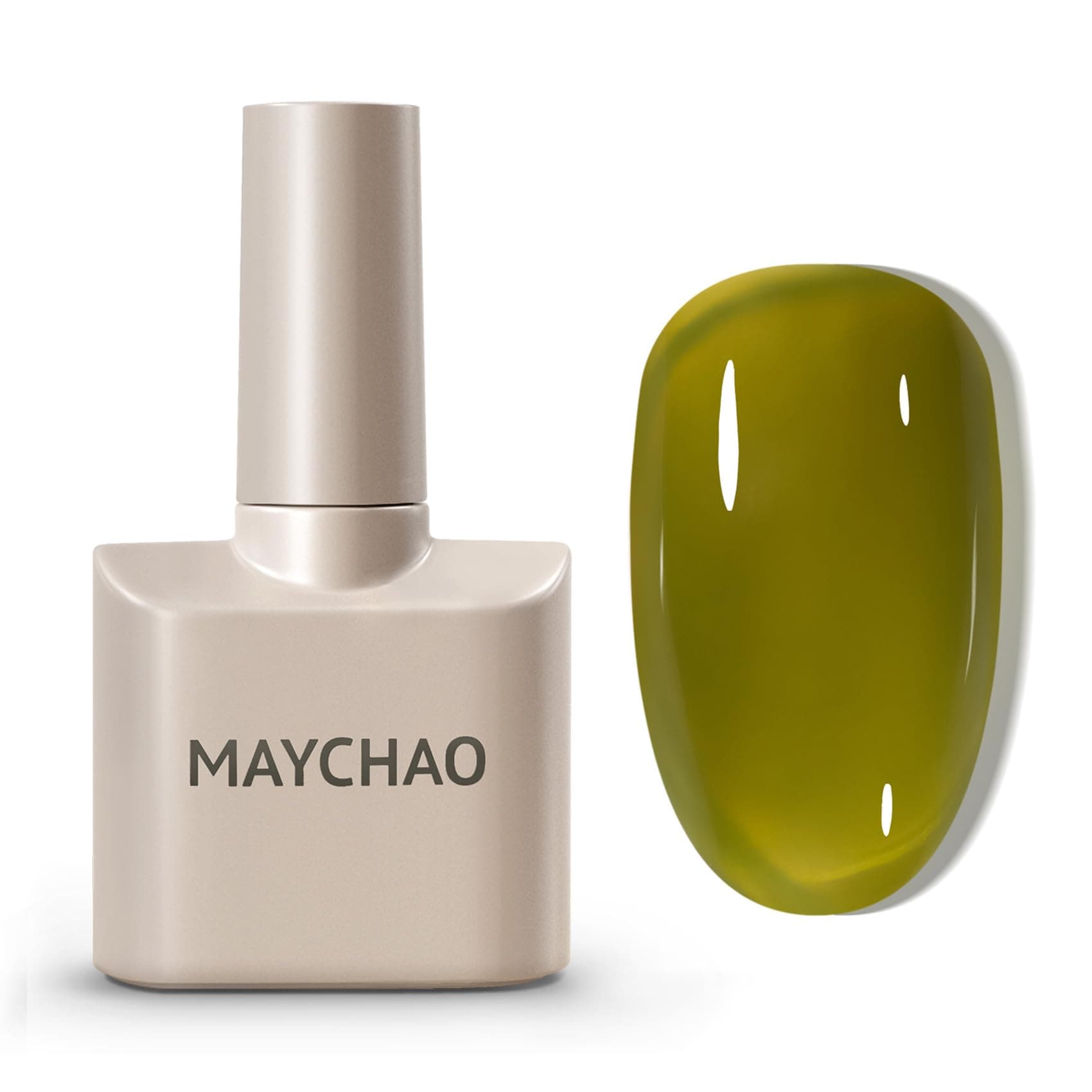 Jelly Gel Nail Polish -15ML Jelly Green Gel Polish Soak Off UV LED Translucent Green Nail Varnish French for DIY Manicure Home Salon