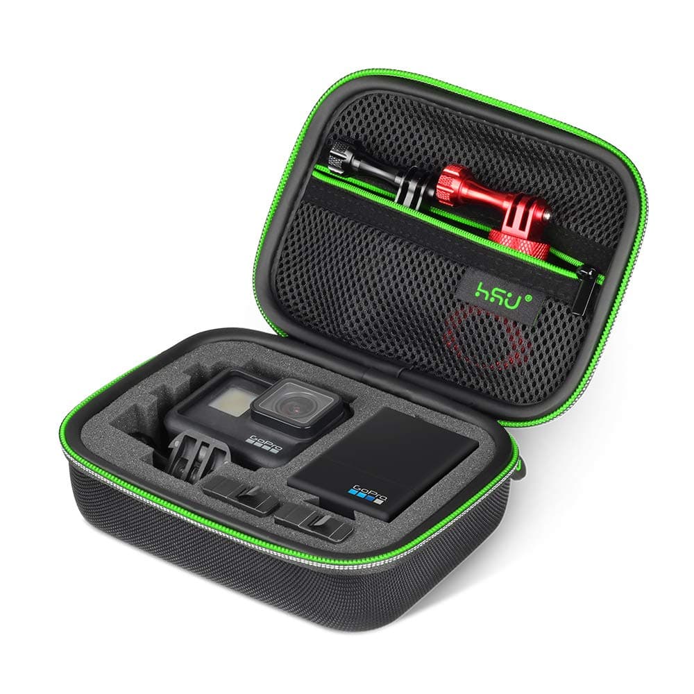 Carrying Case for GoPro Hero 13/12/11/10/9/8/7/6/5 Black and Accessories, HSU Protective Security Bag, Storage Solution for Adventurers-Upgraded Interior Foam