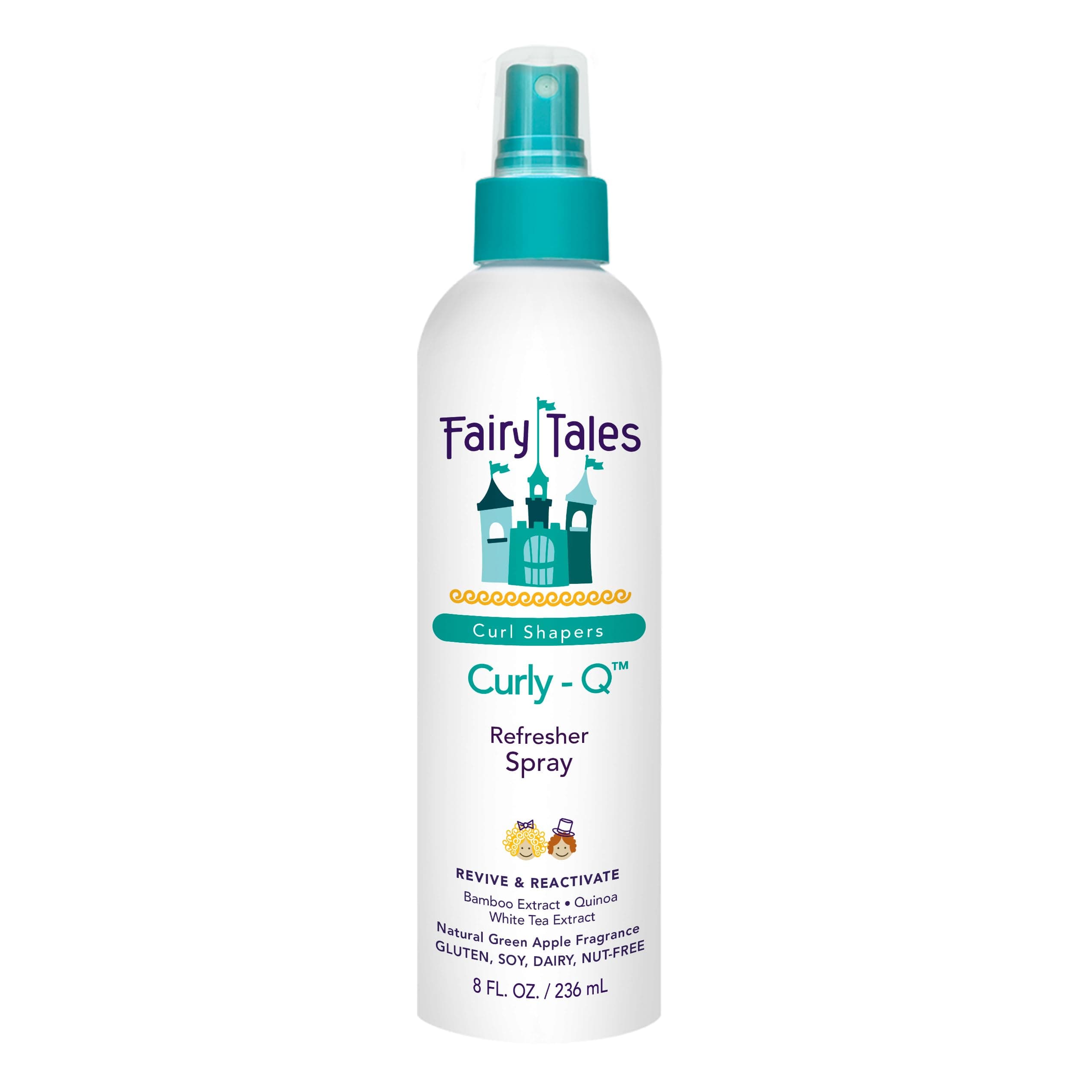 Fairy Tales Curly-Q Curl Refresher for Kids - Lightweight Spray to Define Curls, Add Bounce and Reduce Frizz - 8oz