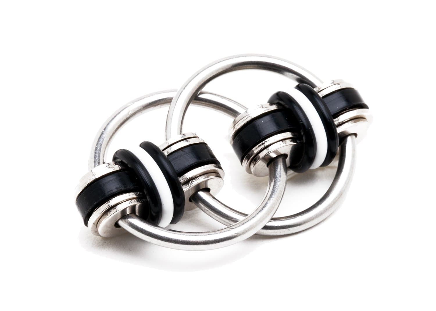 FidgetlandStephie - As Seen on Shark Tank - ADHD/ADD, Stress & Anxiety, Bike Chain Fidget, Classroom Approved | Solid Rings | Size M