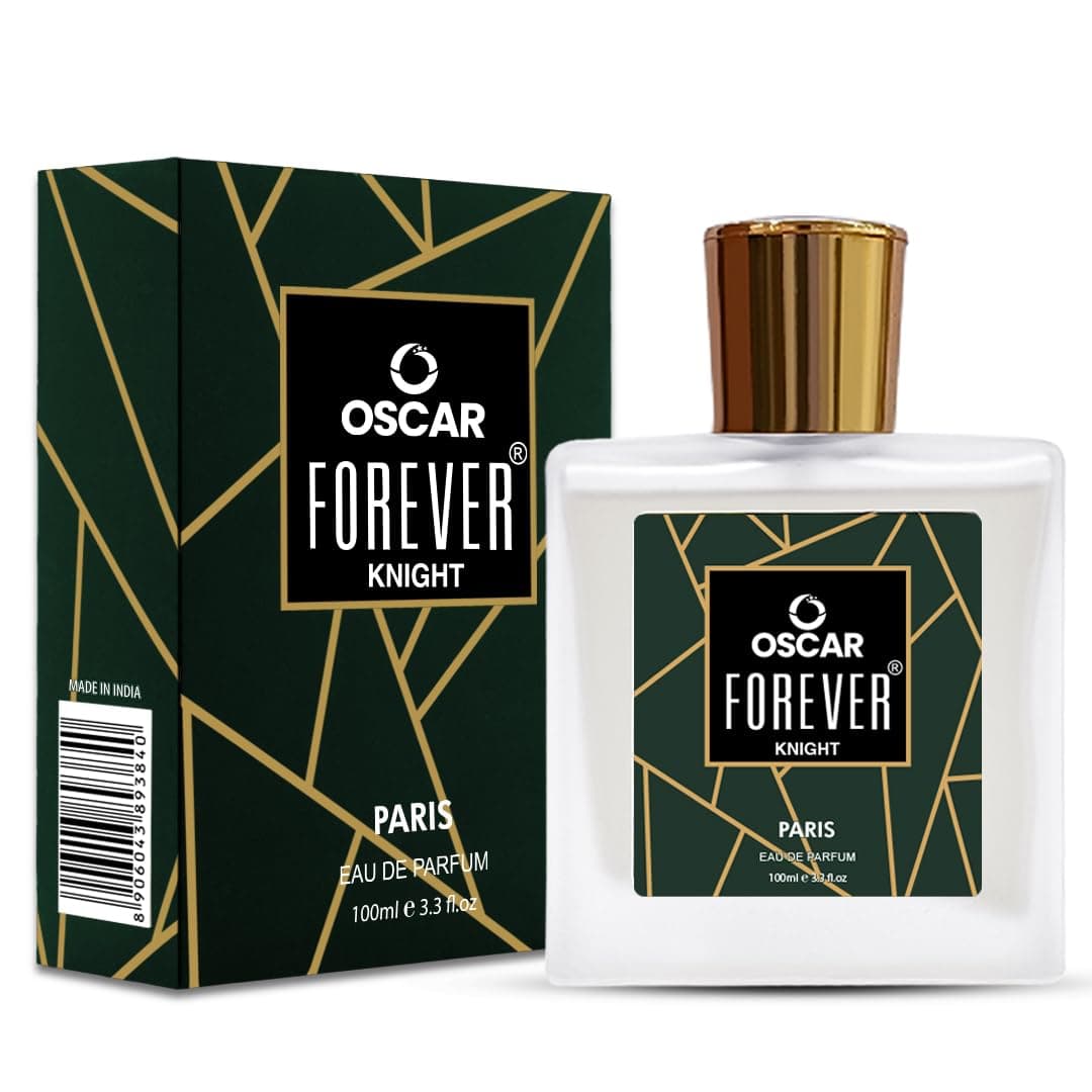 Oscar Forever Knight Eau De Parfum Man, 100ml | Long Lasting Perfume for Men | Premium Luxury Fragrance Scent | Aromatic Blend of Bergamot, Cassia, White Musk | Long Lasting Smell