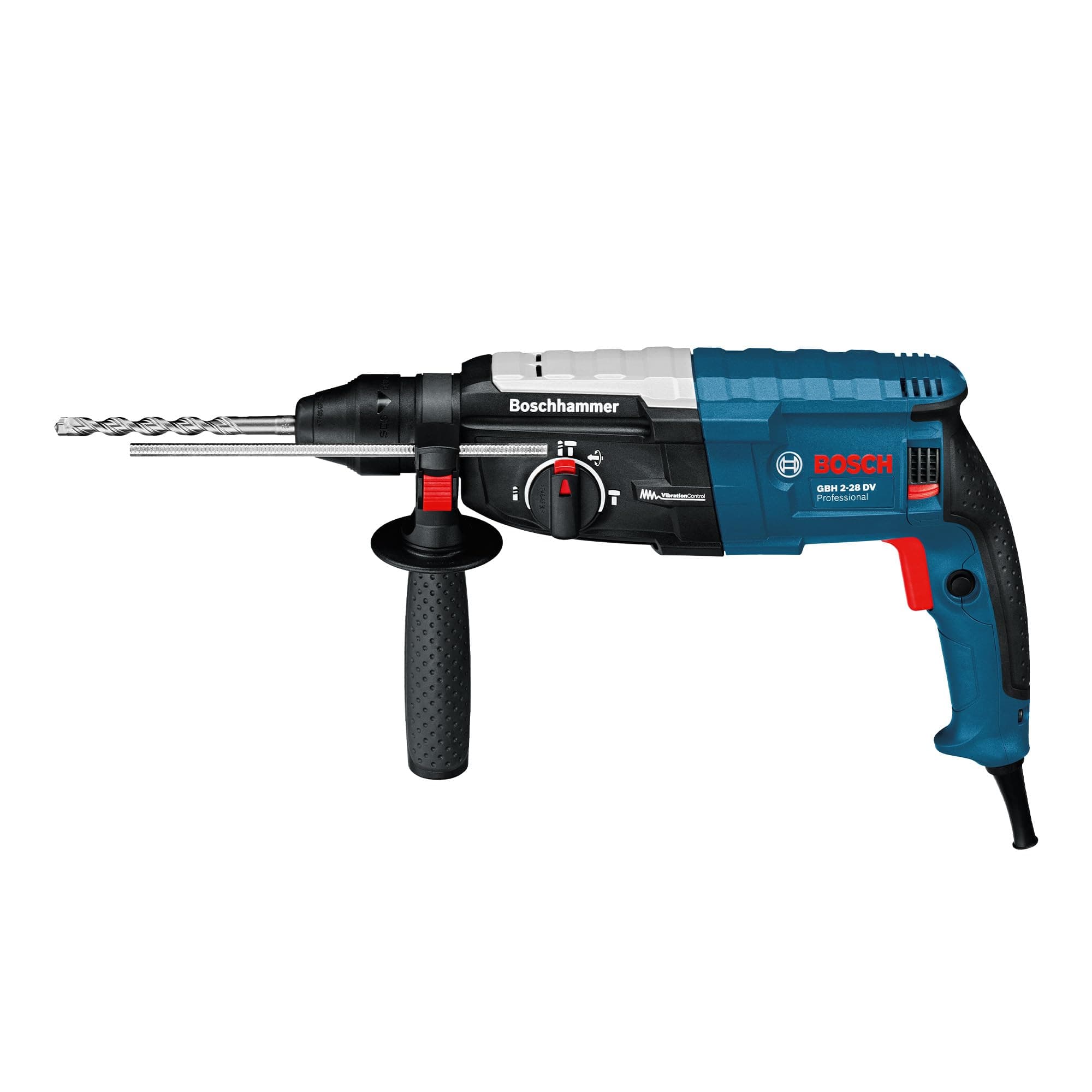 GBH 2-28 DV Professional Rotary Hammer - SDS Plus | 850 W | SDS Plus Tool Holder | Rated Speed 0-1300 rpm | Impact Rate 0-5100 BPM | Impact energy 3.2 J| Active Vibration Control | 1 Yr Warranty
