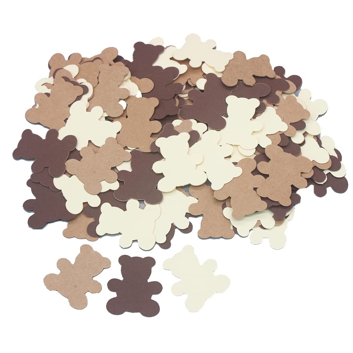 ALLHEARTDESIRES 300PCS Cream Brown Teddy Bear Baby Shower Table Confetti Sprinkles Scatter, We Can Bearly Wait Baby Shower Decorations, Boy Girl First Birthday Nuetral Rustic Party Décor