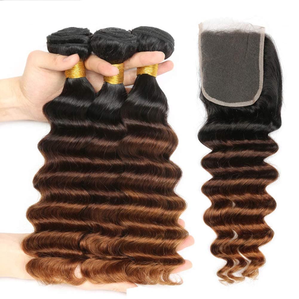 Ruiyu Real Hair Extensions, Peruvian, 8A, Wavy, 3 Bundles, Pack of 3