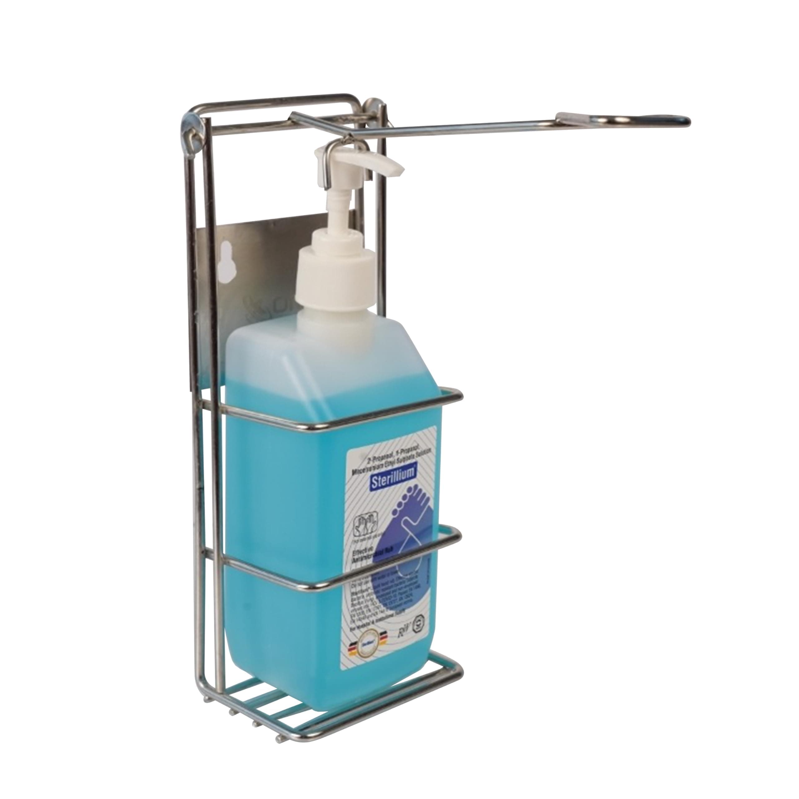 OTICA Hand Sanitizer Dispenser Steel Stand Wall Mount Type(Onlys Stand),Stainless Steel,500 ml