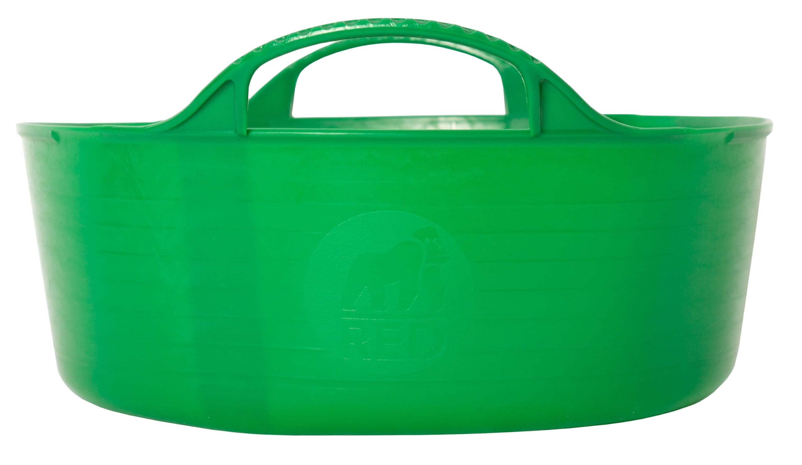 Tubtrugs Red Gorilla - Gorilla Tubs & Recycled Black Tubs - Mini Shallow 5L -Green | Heavy-Duty, Flexible & Multi-Purpose Utility Tub | Ideal for Storage, Gardening & Construction