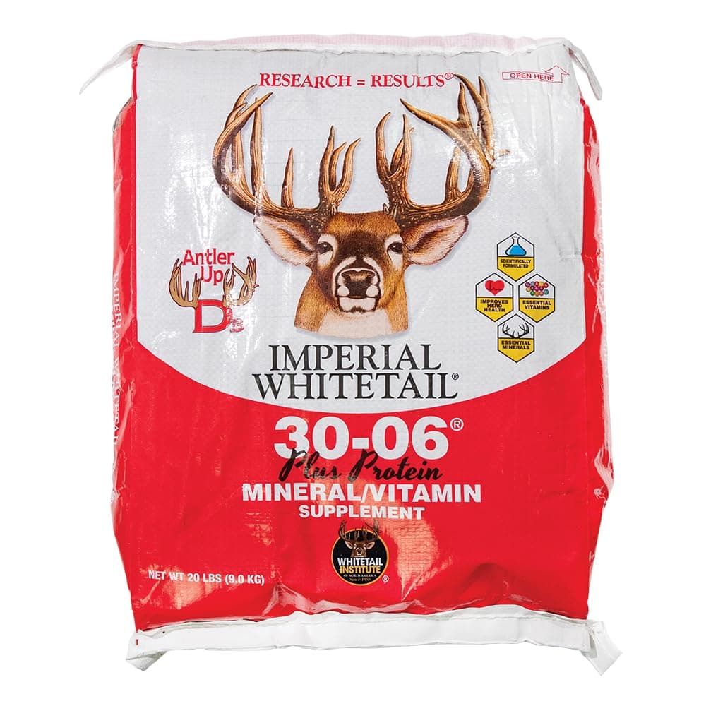 30-06 Mineral and Vitamin Supplement for Deer Food Plots, Provides Antler-Building Nutrition and Attracts Deer 20 lbs