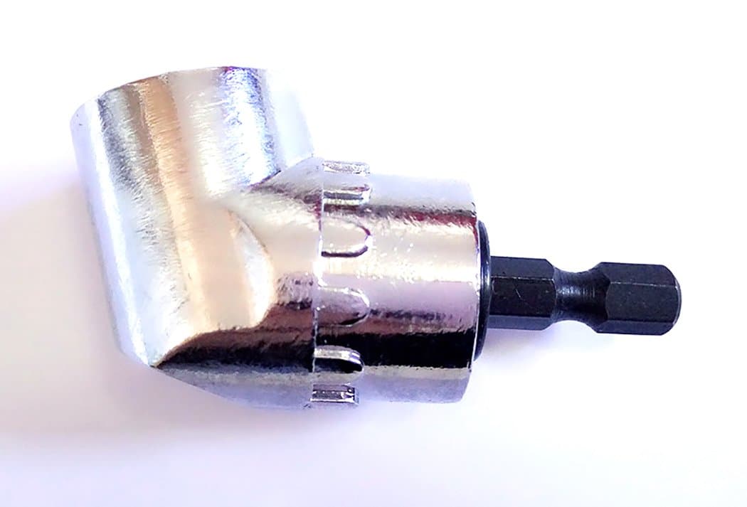 Inton 105 Degree Right Angle Drilling and Driving Power Drill Attachment with 1/4-Inch Hex Quick Change