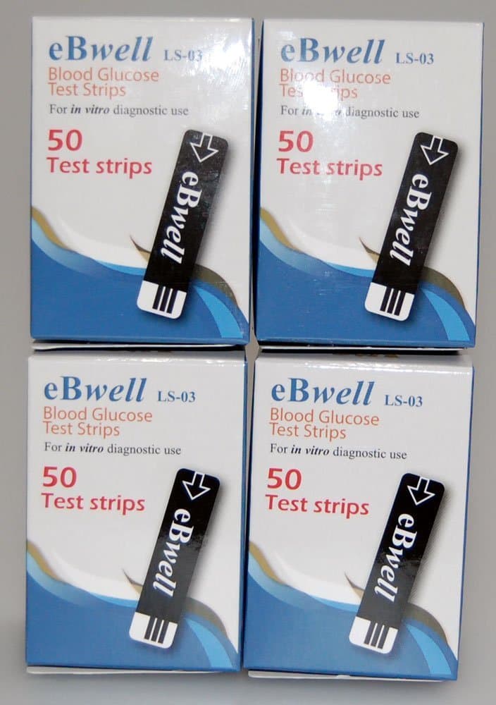 200 eBwell Blood Glucose Test Meter Strip refill - (4 x 50)