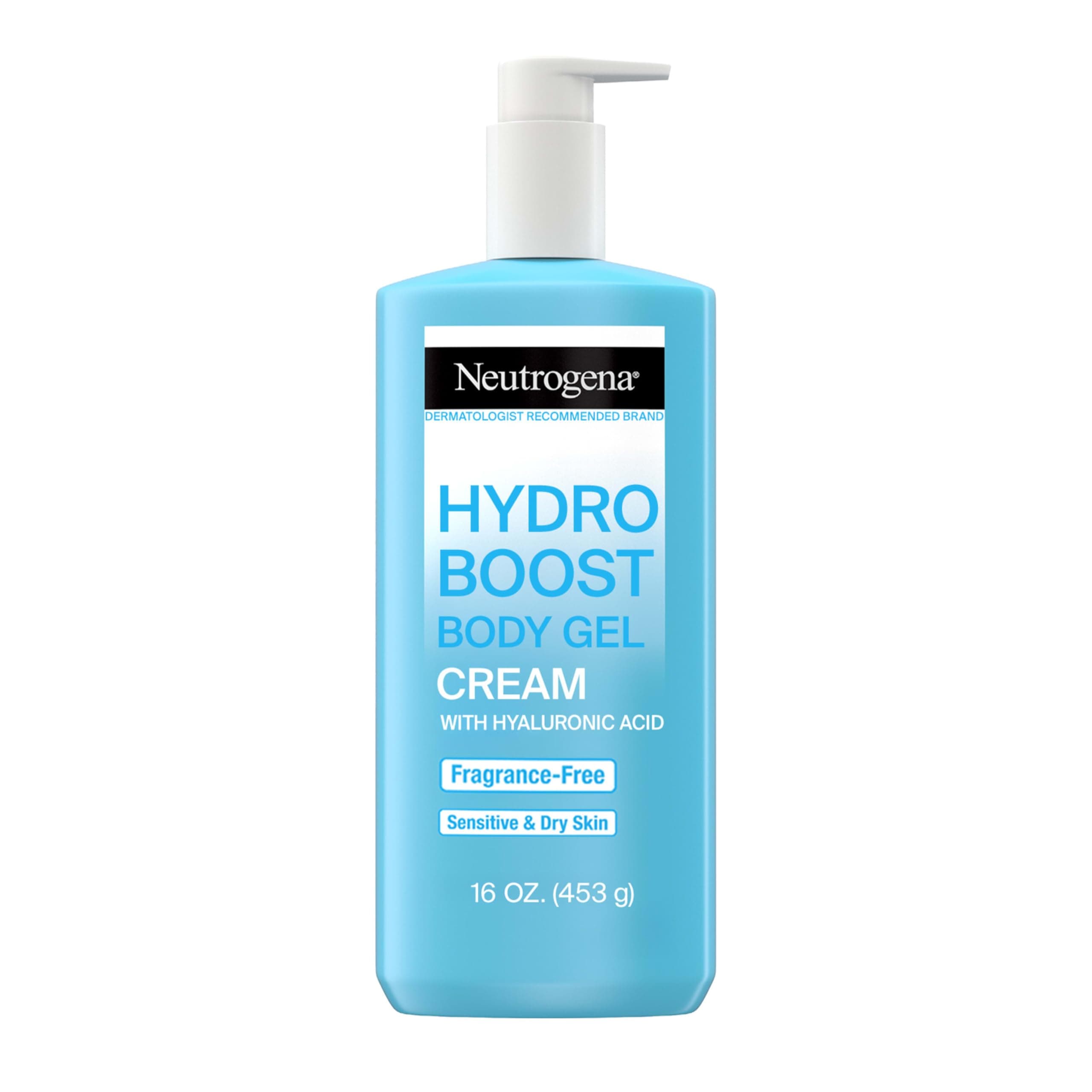 Hydro Boost Fragrance-free Hydrating Body Gel Cream, 16 Ounce