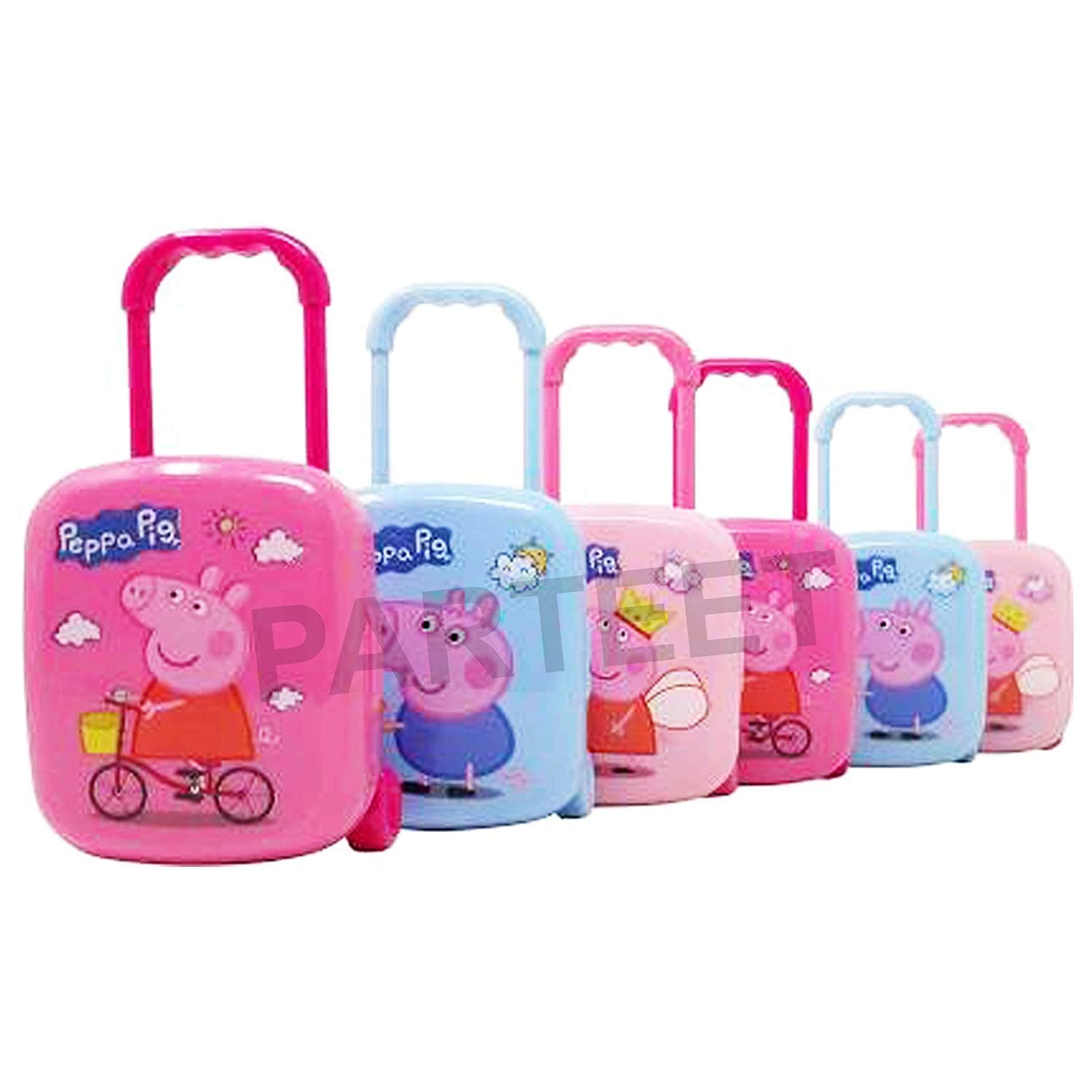 Parteet Latest Erasers in a Trolly Box for Kids - Pack of 6Pc