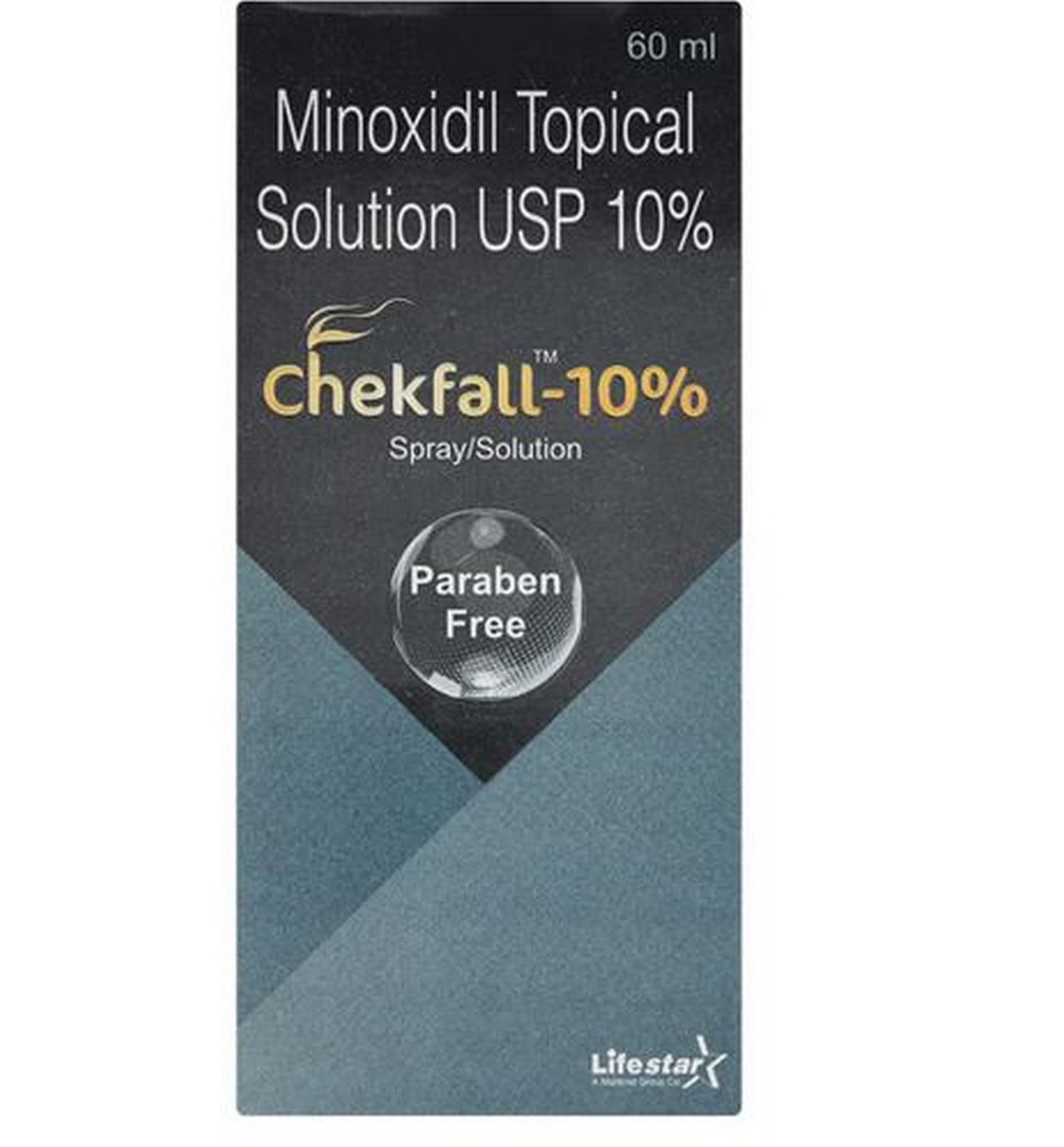 Chekfall-10% - Bottle of 60 ml Solution with Minoxidil
